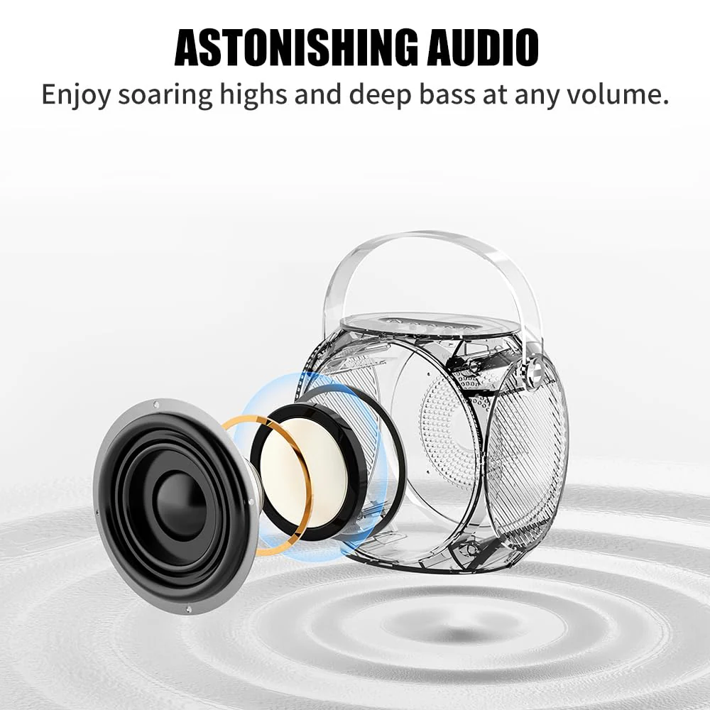 Karaoke Machine for Kids,Portable Karaoke Machine with 2 Wireless Microphone with RGB Led Lights Singing Machine Karaoke Speakers Bluetooth with Microphone for Adults,Gifts for Girls and Boys Birthday - Image 5