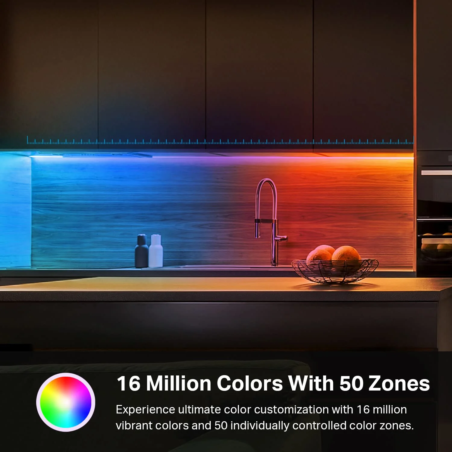 Kasa Smart LED Light Strip, 50 Color Zones RGBIC, 16.4ft Wi-Fi LED Strip Works w/ Alexa, Google Home & SmartThings, High Brightness, 16M Colors, PU Coating, Trimmable, 2 Yr Warranty (KL420L5) 16.4 ft. - Image 5
