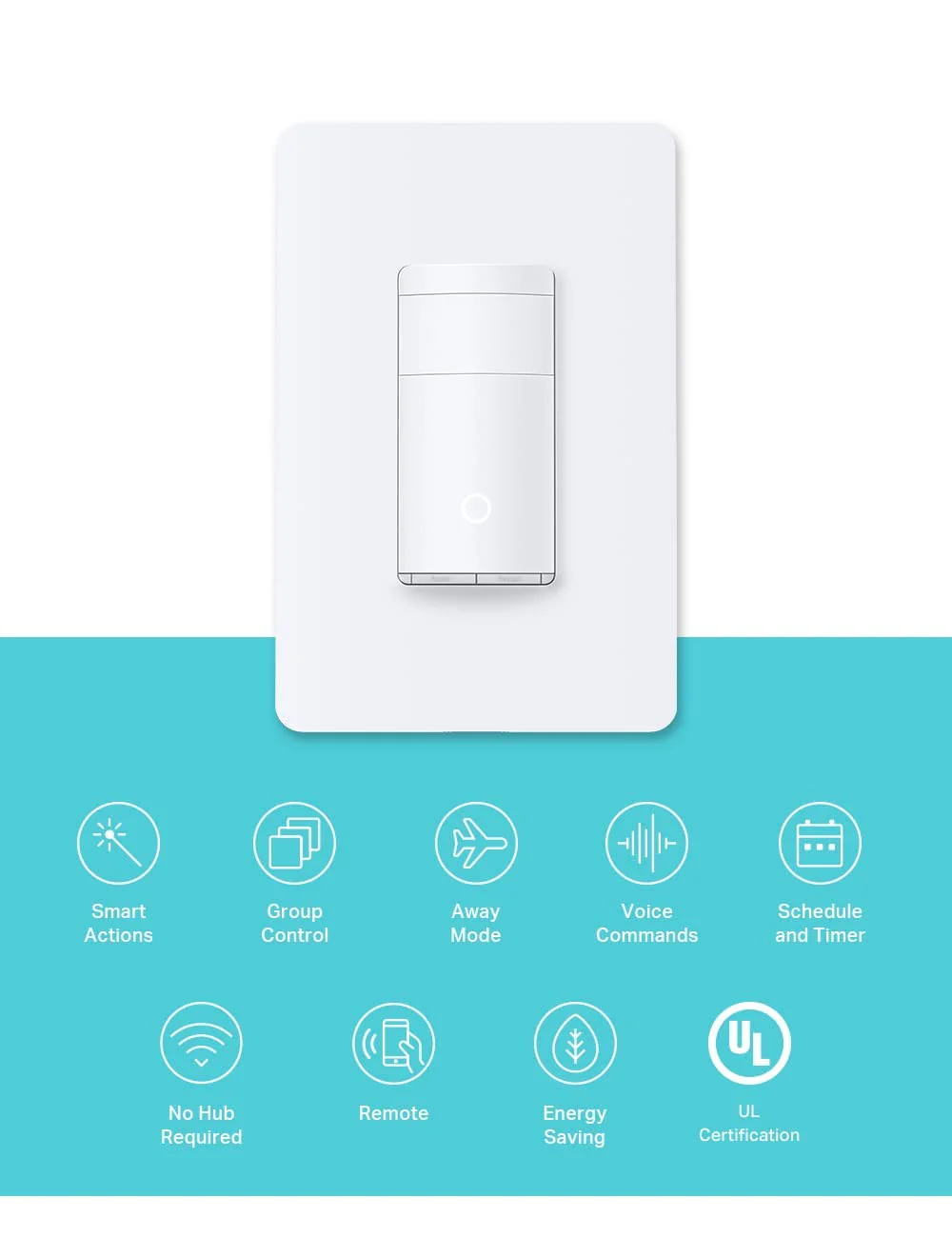 Kasa Smart Motion Sensor Switch, Single Pole, Needs Neutral Wire, 2.4GHz Wi-Fi Light Switch, Works with Alexa & Google Assistant, UL Certified, No Hub Required(KS200MP2),White,2-Pack 2-Pack - Image 2