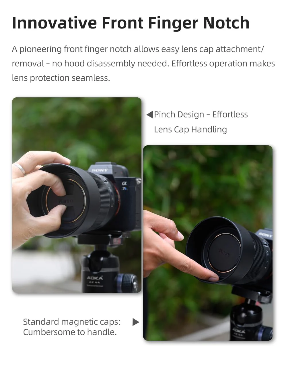 Kase Magnetic Pinch Lens Cap Plus Universal fits Wolverine, Revolution & Skyeye (82mm) 82mm - Image 8