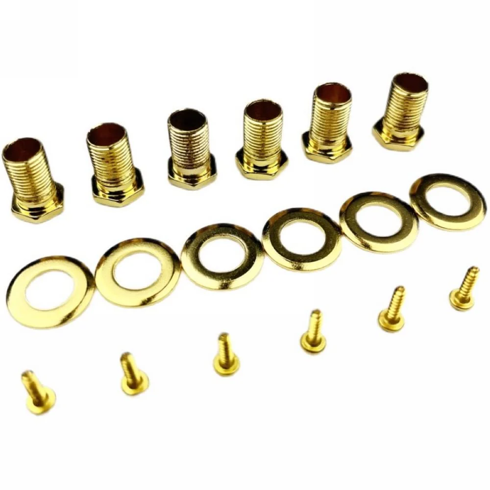 Kaynes 3x3 Guitar Lock String Tuning Pegs – Gold Locking Tuners Keys Machine Heads Tuners with Half-Circle Handle for Les Paul LP SG Style Electric or Acoustic Guitar (Golden) Golden - Image 5