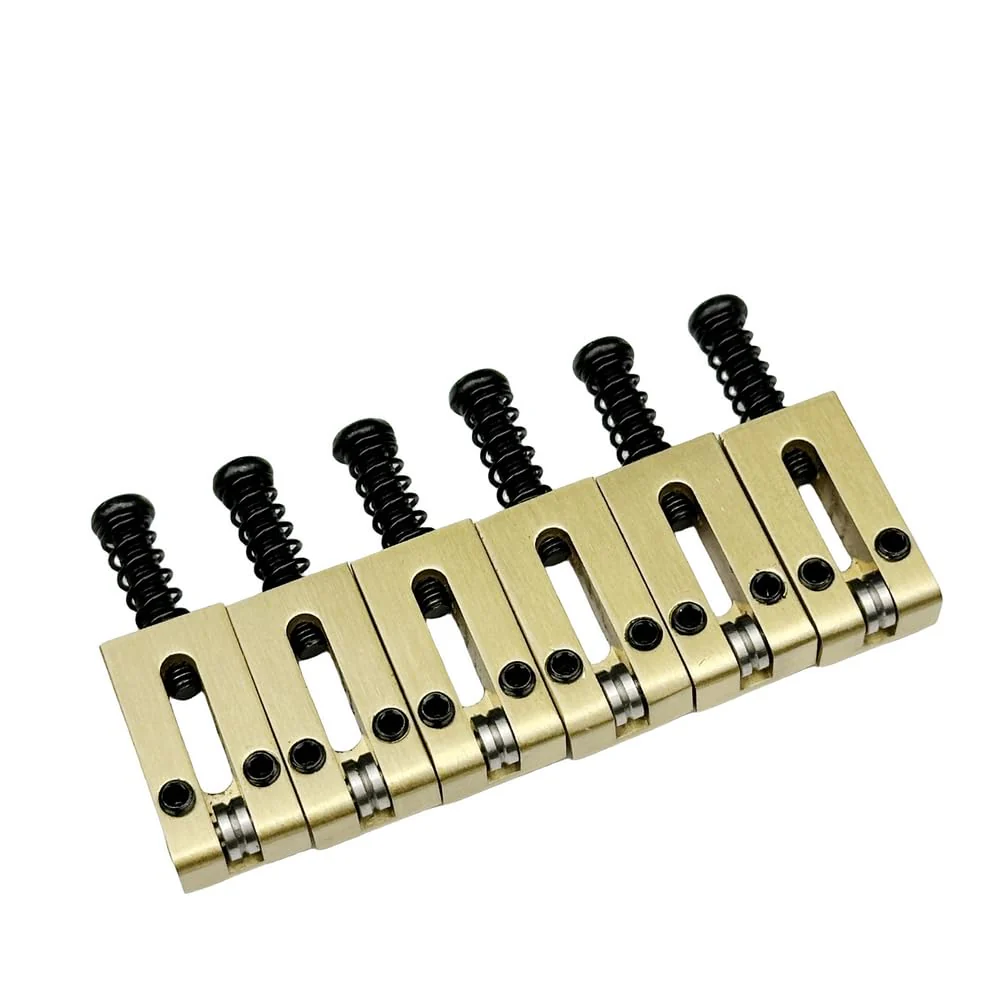 Kaynes 6PCS 10.5MM Guitar Bridge Roller Saddles – Brass Tremolo Bridges Saddle for Fender Telecaster Tele Stratocaster Strat ST TL Style Electric Guitar Replacement - Image 3