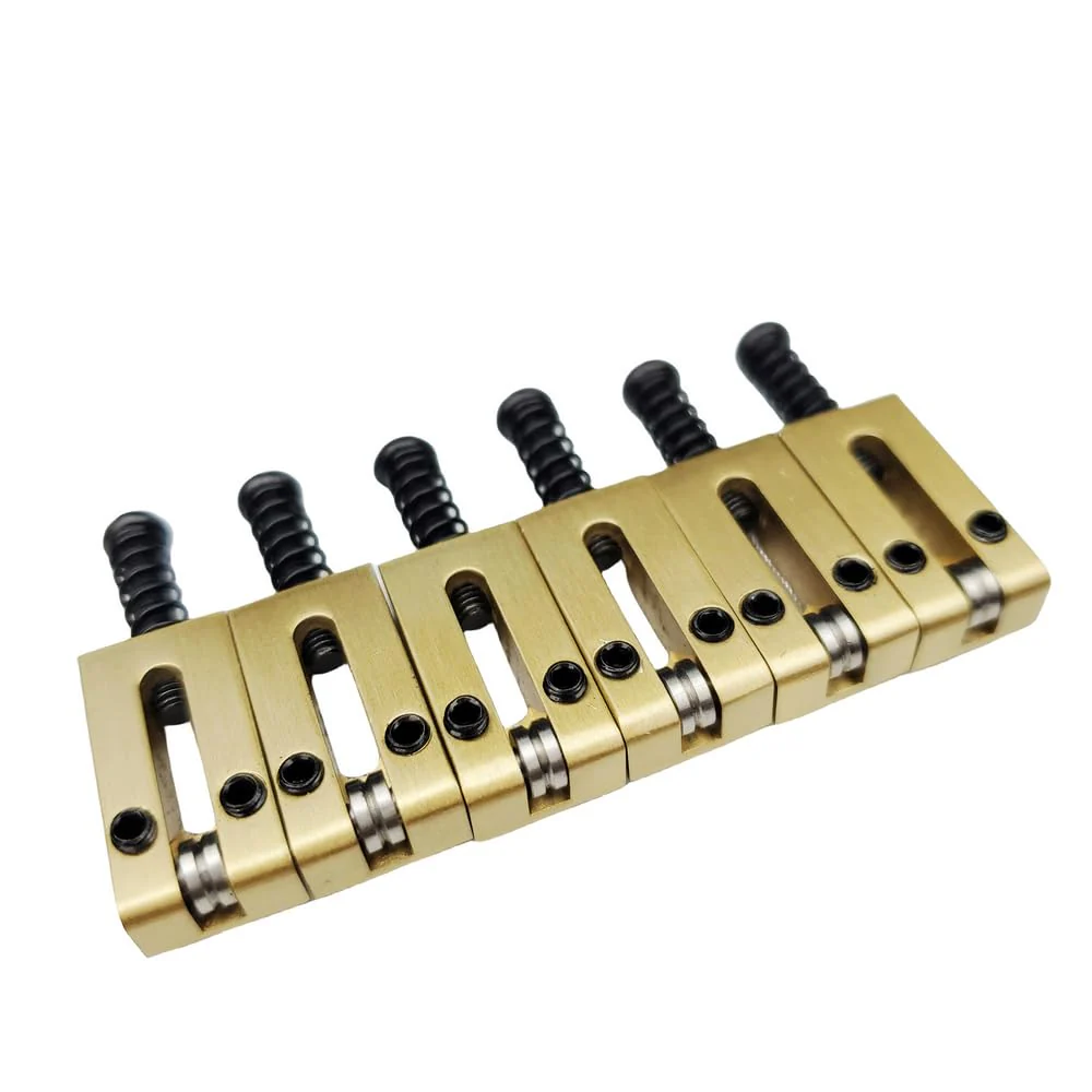 Kaynes 6PCS 10.5MM Guitar Bridge Roller Saddles – Brass Tremolo Bridges Saddle for Fender Telecaster Tele Stratocaster Strat ST TL Style Electric Guitar Replacement - Image 4