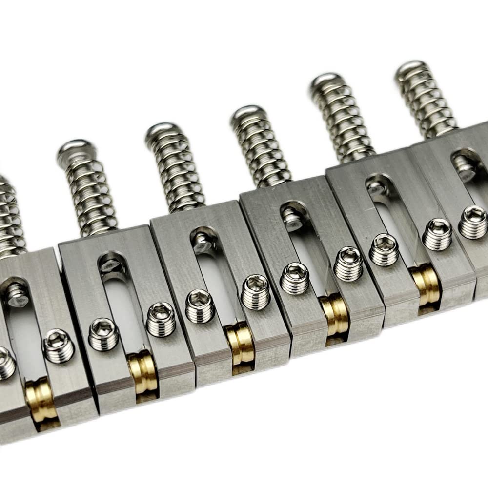 Kaynes 6PCS Guitar Bridge Roller Saddles – Stainless Steel Tremolo Bridges Saddle for Fender Telecaster Tele Stratocaster Strat ST TL Style Electric Guitar Replacement (10.5MM) - Image 4