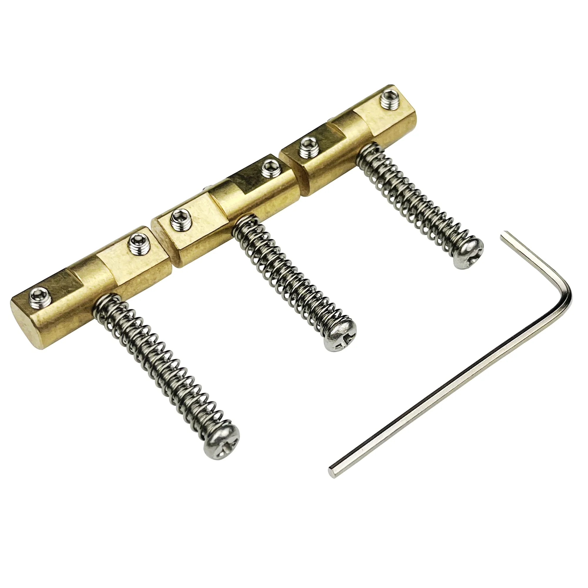 Kaynes Compensated Brass Saddles Set (3Pcs) - 10.8mm Bridge Saddle for Fender 52 62 Telecaster Tele Vintage Electric Guitar Replacement Part - Image 2