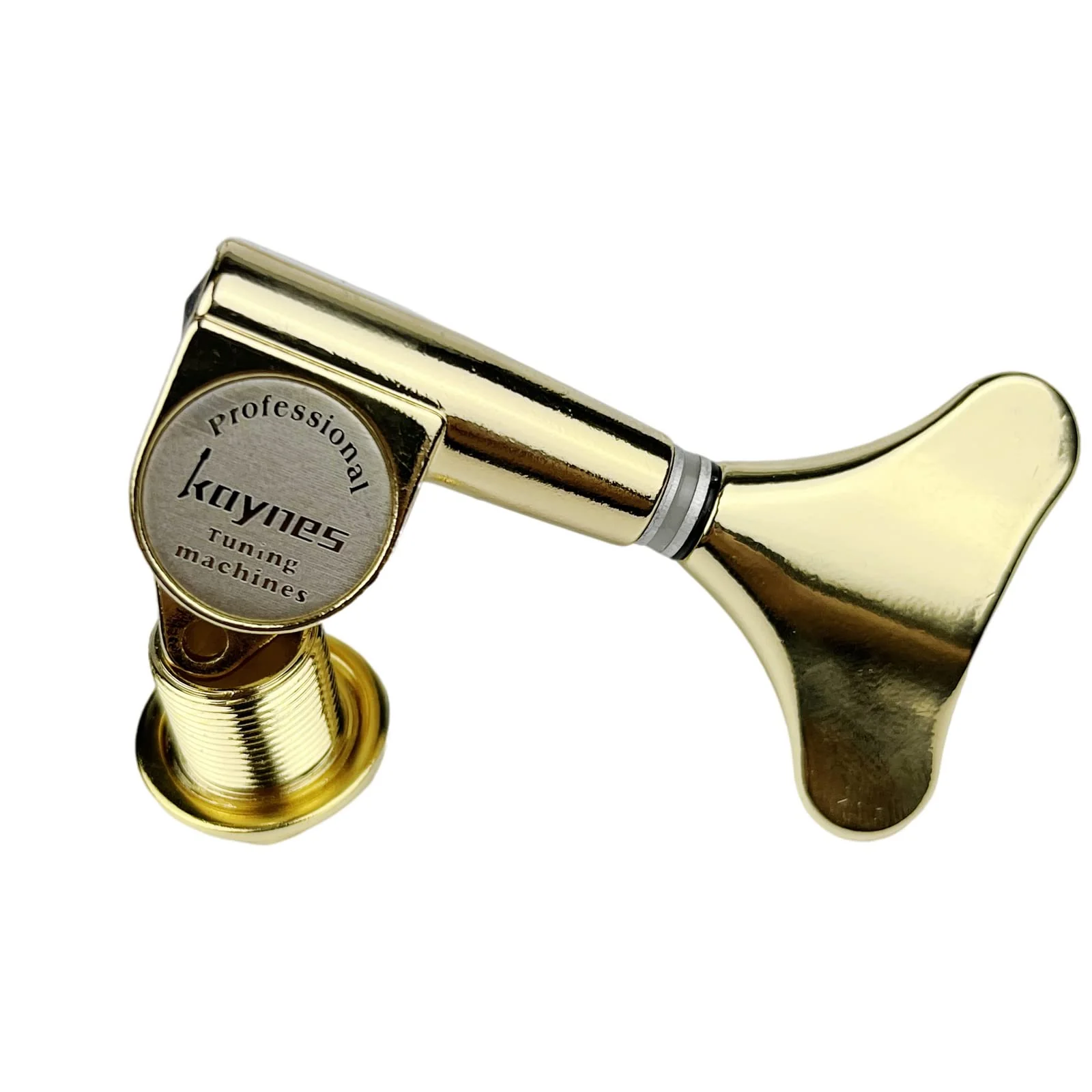 KAYNES Guitar Bass Tuners - 1:18 Ratio Gold Headstock Sealed Machine Heads Tuners Closed Tuning Key Pegs Replacement for Electric Jazz Bass or Precision (2R + 2L, Golden) 2R + 2L - Image 3