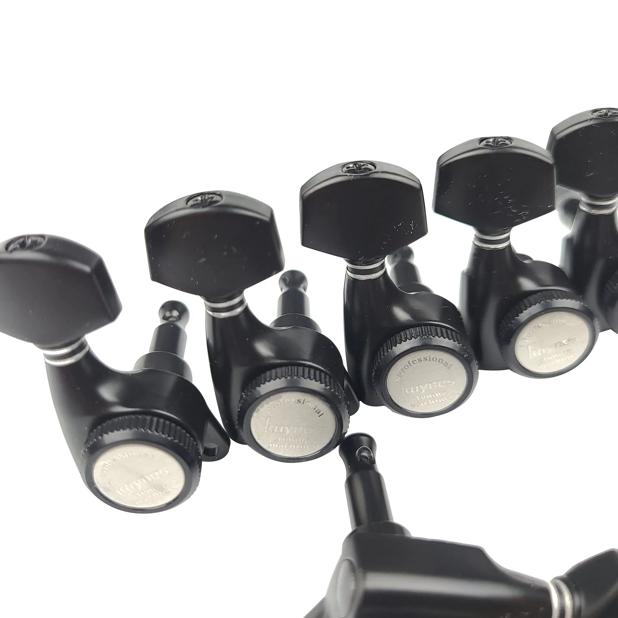 Kaynes Guitar Locking Tuners – 18:1 Black Lock String Tuning Keys Pegs Machine Heads Tuners for Strat Tele ST TL LP SG most Electric or Acoustic Guitars (6 Inline for Right, Black) 6 Inline for Right - Image 2