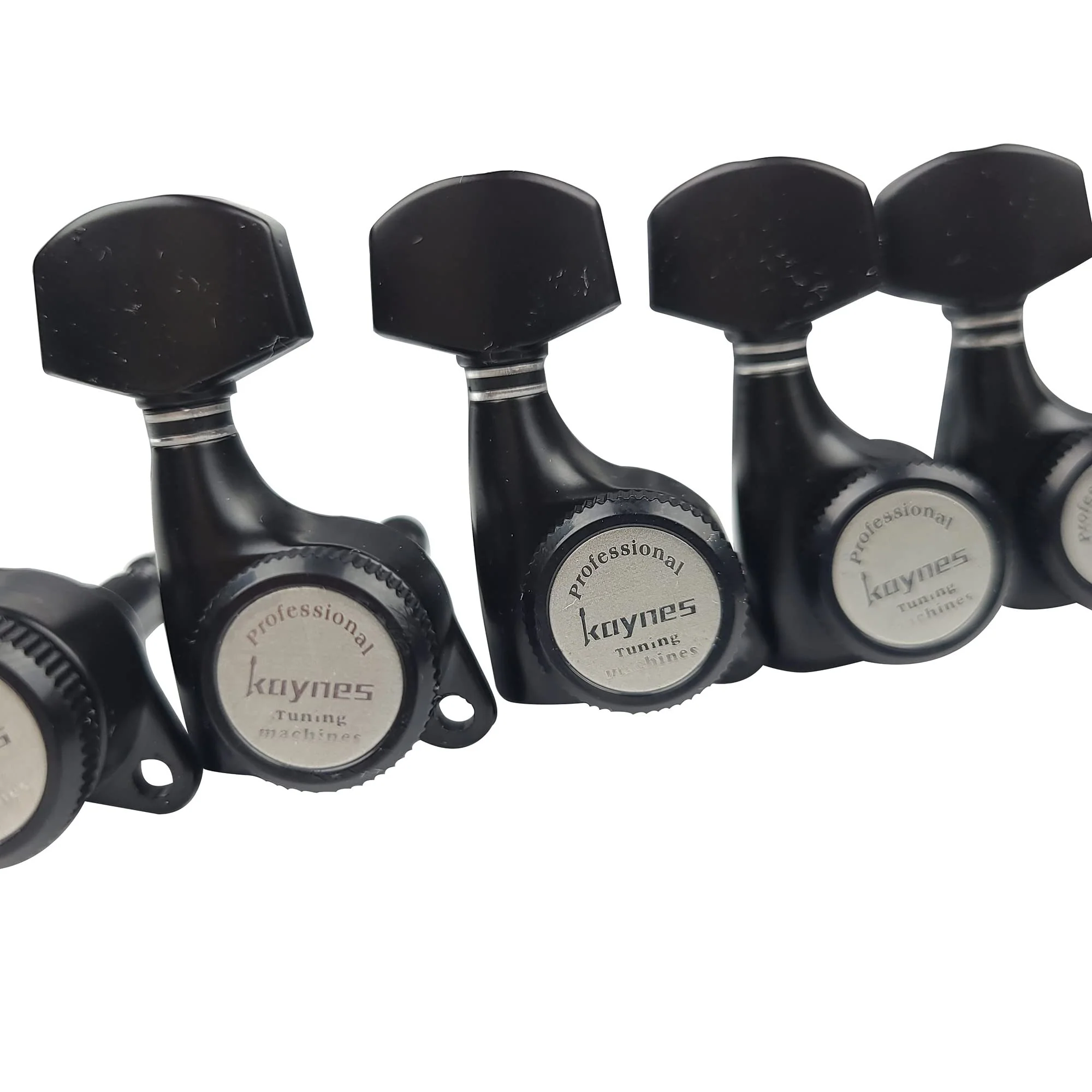 Kaynes Guitar Locking Tuners – 18:1 Black Lock String Tuning Keys Pegs Machine Heads Tuners for Strat Tele ST TL LP SG most Electric or Acoustic Guitars (6 Inline for Right, Black) 6 Inline for Right - Image 3