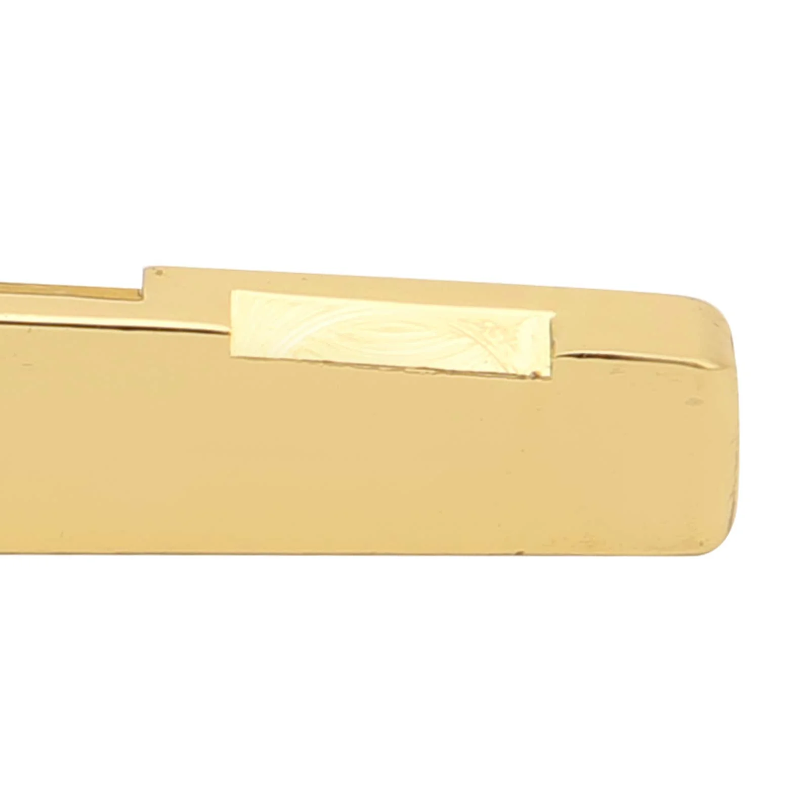 Keenso Guitar Nut and Saddle Set, Guitar Cattle Bone Saddle Metal Acoustic Brass Bone Bridge Saddle for 6 String Musical Instrument Accessories 76mm Saddle - Image 8