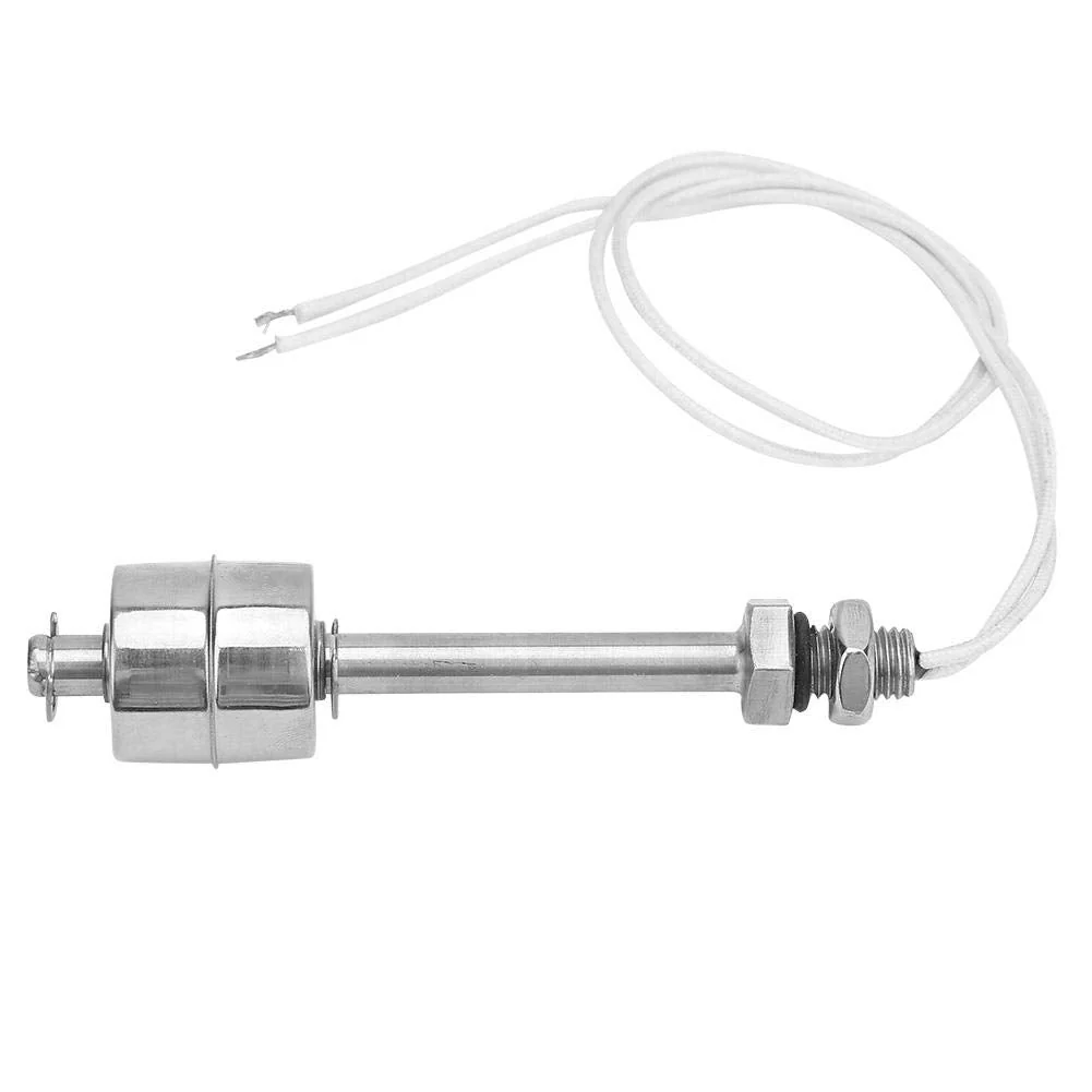 Keenso Pool Float Switch, Liquid Level Sensor AC/DC 0 ~ 220 V Stainless Steel Liquid Level Sensor Liquid Float Switch Tank Vertical Water Level Sensor for Pool Can 100 mm - Image 4