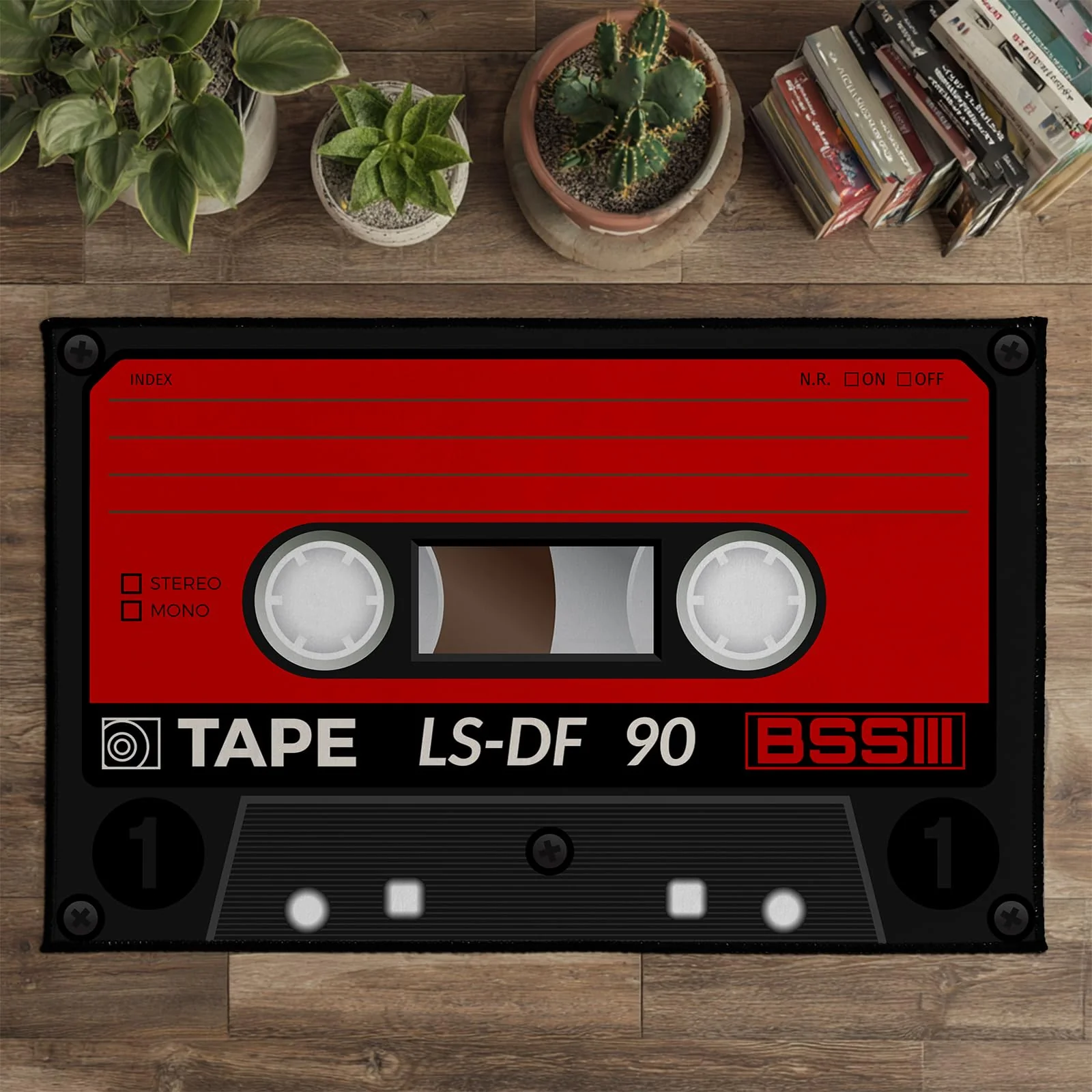 keepcute Audio Cassette Tape Record Area Rug Non-Slip Floor Mat Bedroom Carpets Rugs for Living Room Bedroom Offices, Home Decor 2' x 3' 2' x 3' (Rectangular) - Image 2