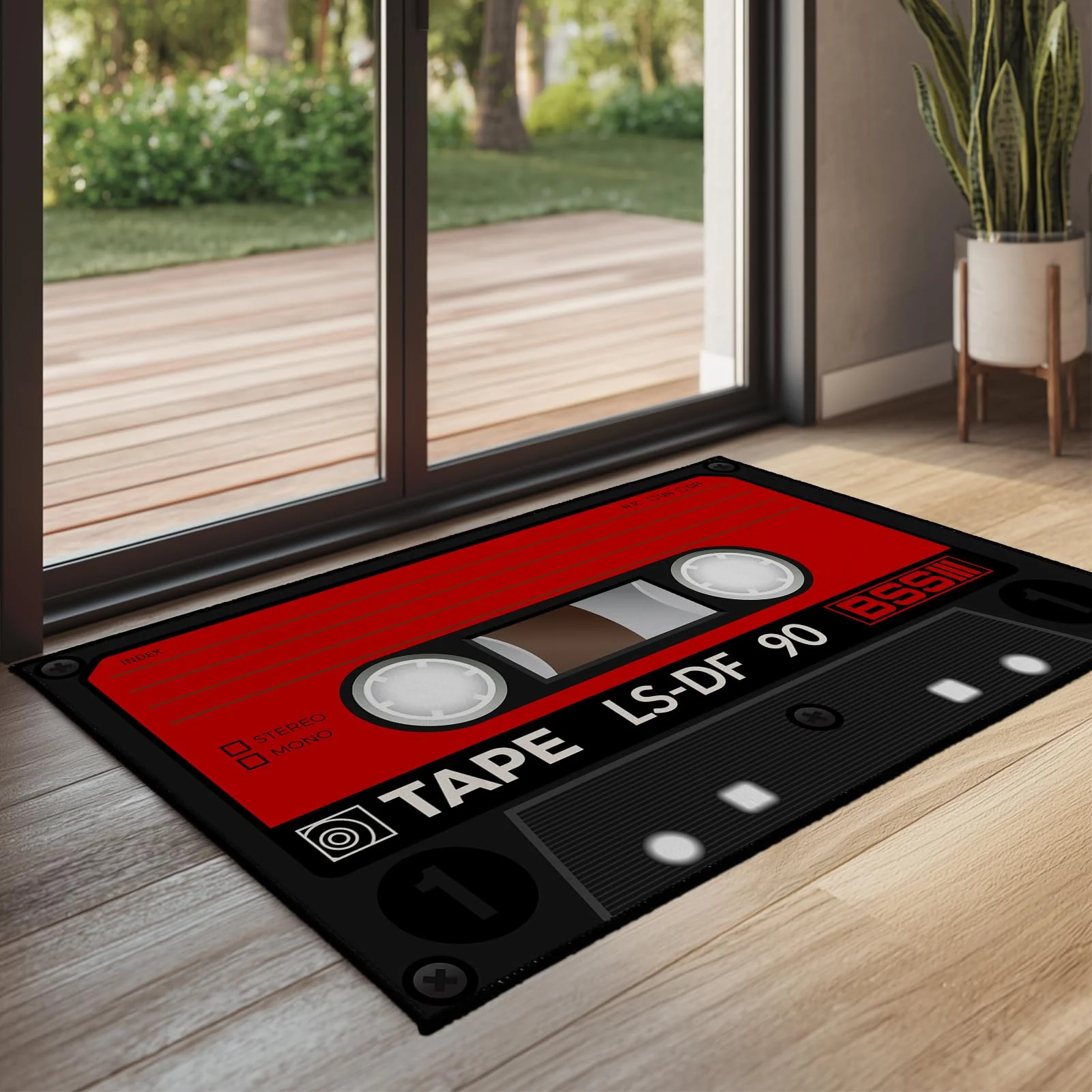 keepcute Audio Cassette Tape Record Area Rug Non-Slip Floor Mat Bedroom Carpets Rugs for Living Room Bedroom Offices, Home Decor 2' x 3' 2' x 3' (Rectangular) - Image 3