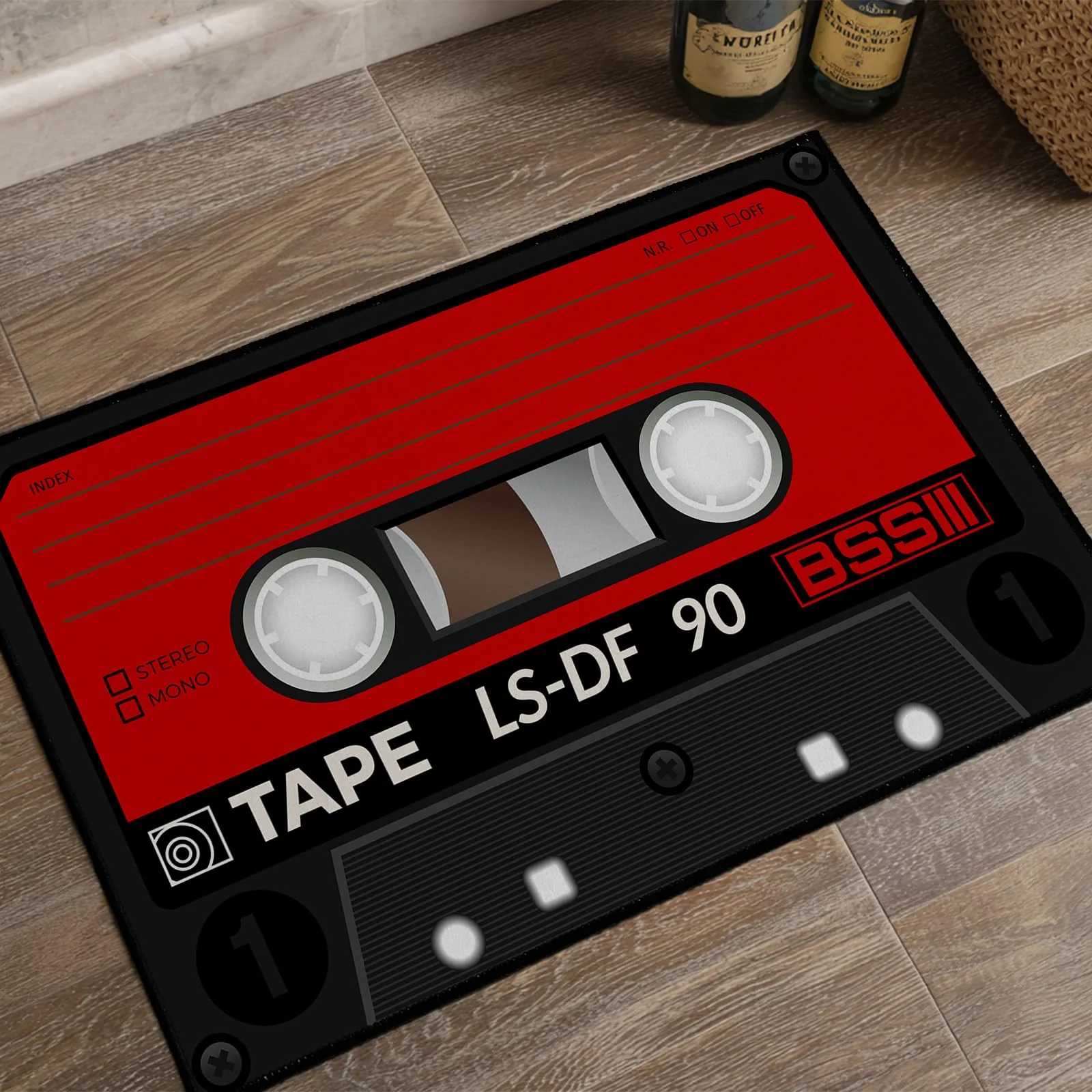 keepcute Audio Cassette Tape Record Area Rug Non-Slip Floor Mat Bedroom Carpets Rugs for Living Room Bedroom Offices, Home Decor 2' x 3' 2' x 3' (Rectangular) - Image 4