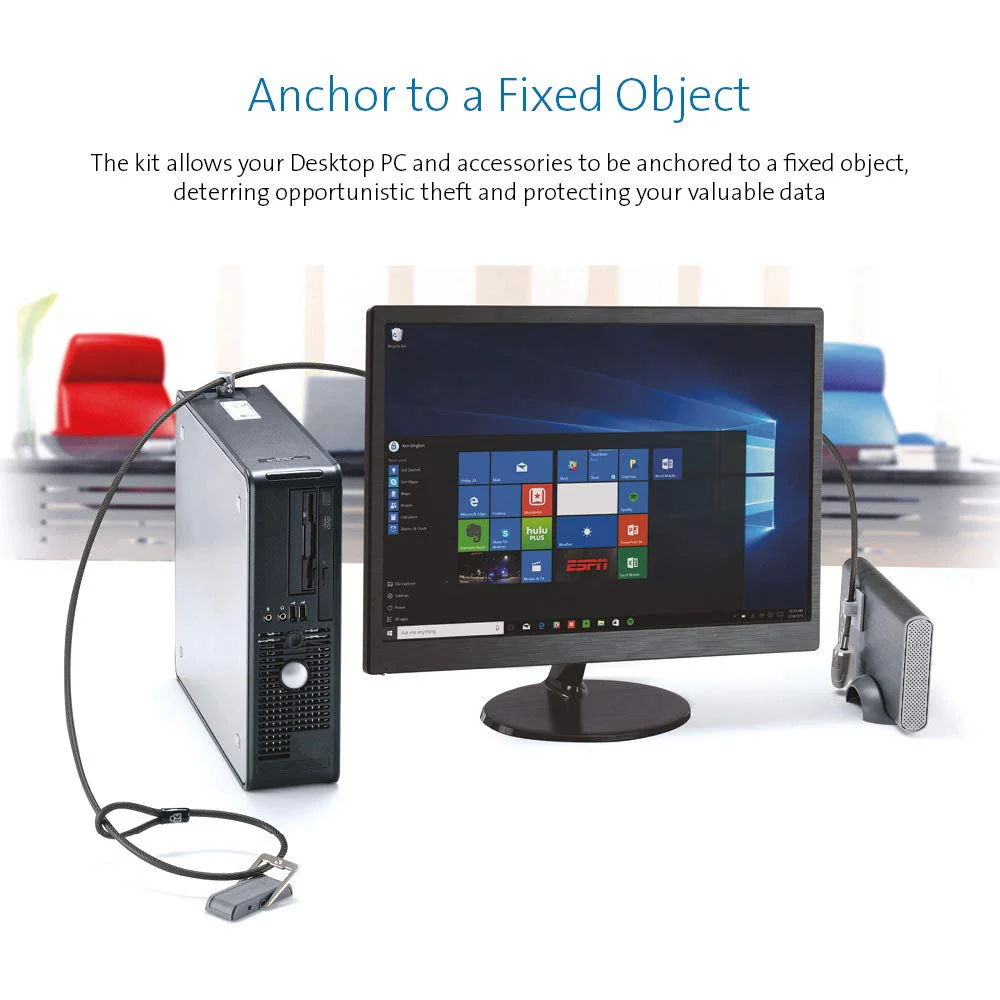 Kensington Desktop & Peripherals Locking Kit 2.0, Black (K64424WW) - Image 3
