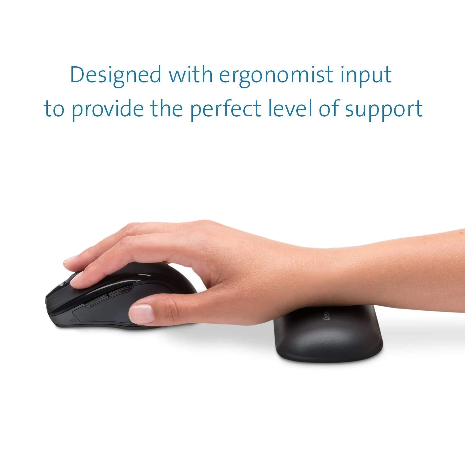 Kensington ErgoSoft Wrist Rest for Standard Mouse, Black (K52802WW), 2.9 x 0.7 x 6 inches Mouse Wrist Rest - Image 2