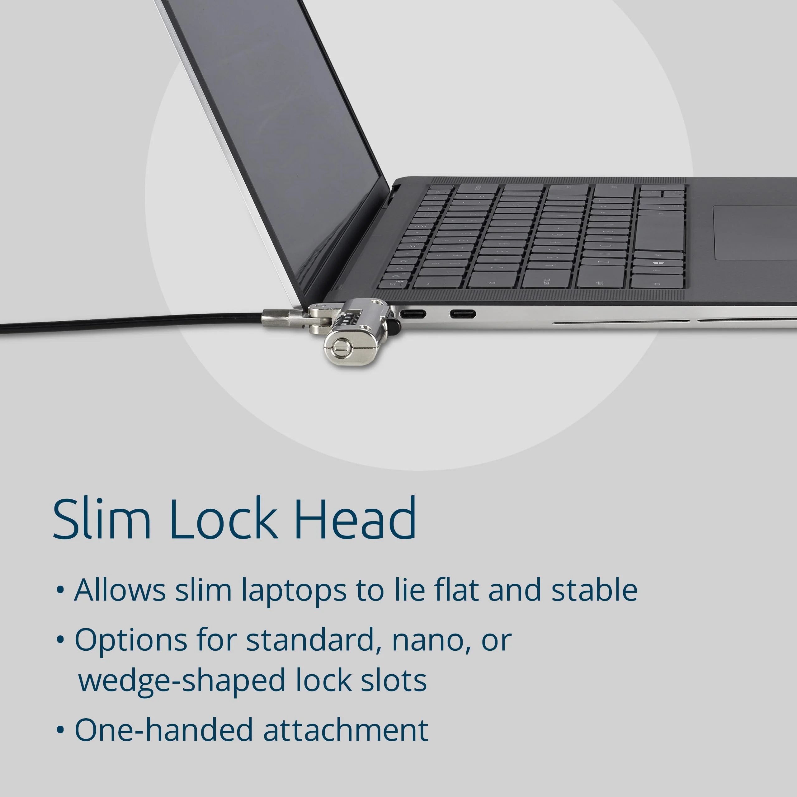 Kensington Simple Solutions Combination Laptop Lock for Standard Security Slot, Resettable Anti-Theft 4-Digit Combination K-Slot Security Cable Lock (K60213WW) - Image 4