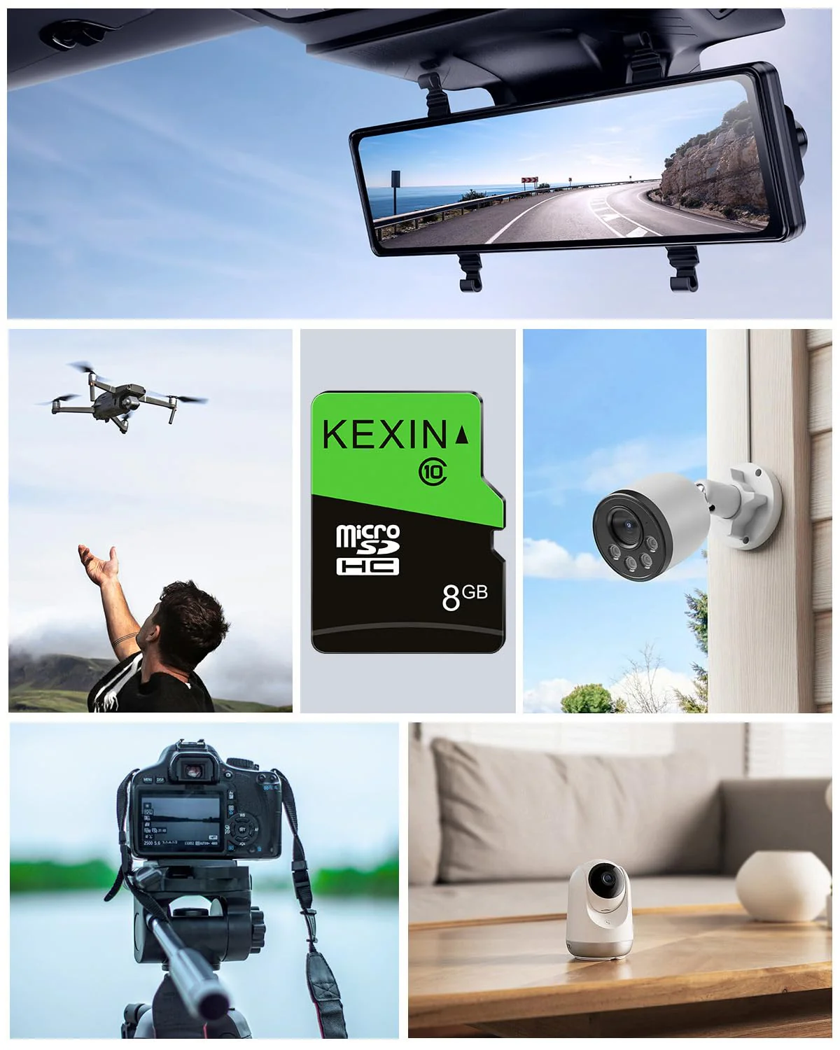 KEXIN 8GB Micro SD Card 10 Pack with SD Adapter microSDHC Memory Card UHS-I C10 Micro SD Card Full HD High Speed TF Card for Smartphone Tablet Action Camera Dash Cam Drone Game Console - Image 7