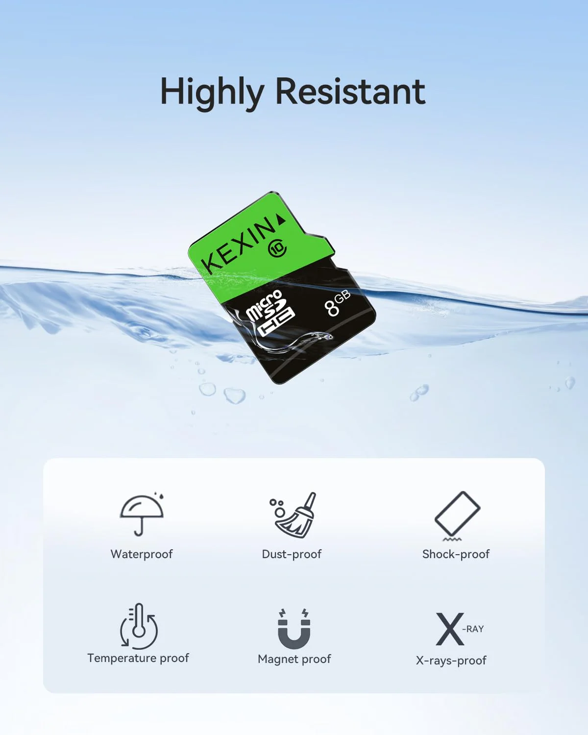 KEXIN 8GB Micro SD Card 10 Pack with SD Adapter microSDHC Memory Card UHS-I C10 Micro SD Card Full HD High Speed TF Card for Smartphone Tablet Action Camera Dash Cam Drone Game Console - Image 8
