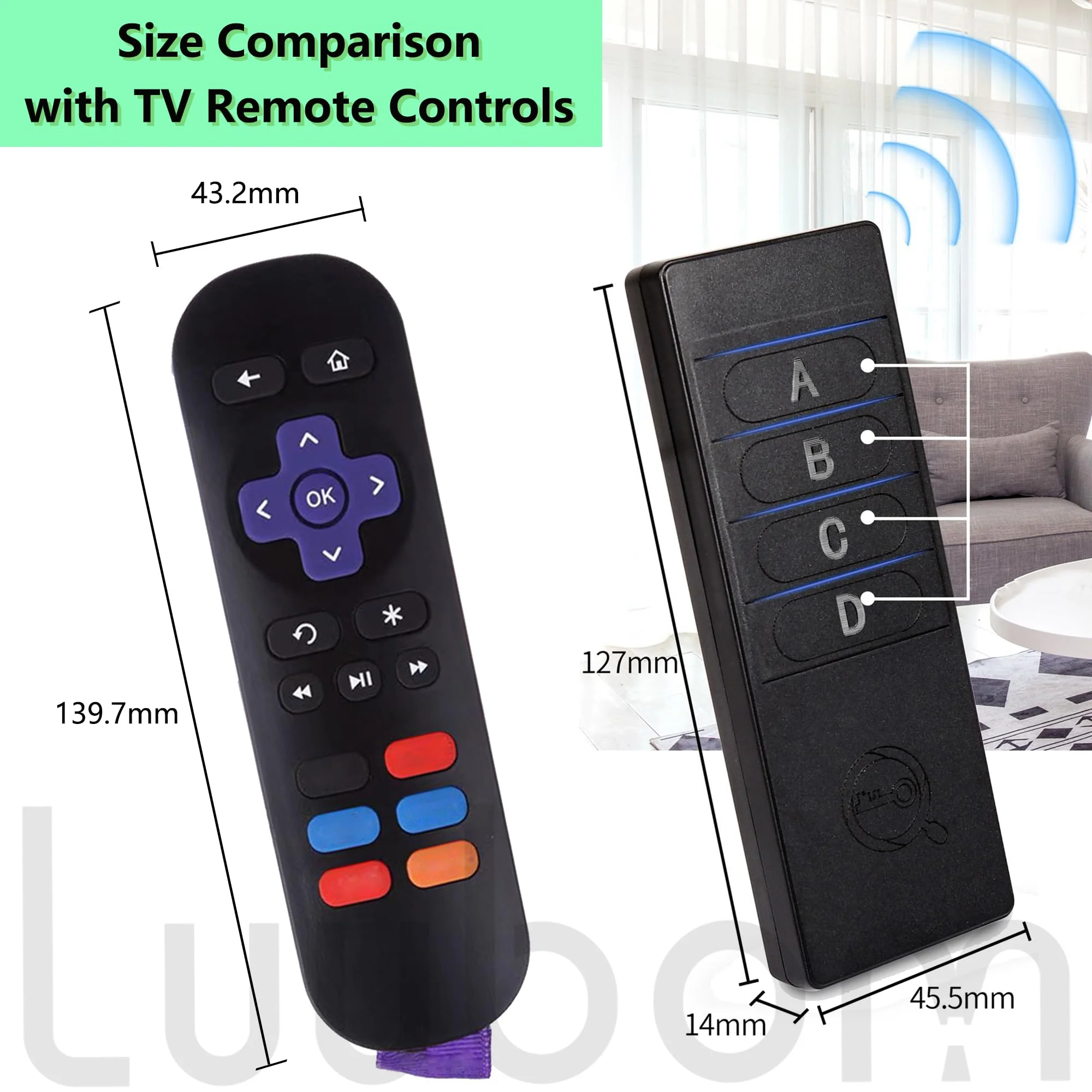 Key Finder 1 Transmitter 4 Receivers, 80dB+ Wireless Item Locator 164ft Range for Keys Remote Pet Collar Luggage, No App or Bluetooth, Easy for Elderly & Kids - Image 5