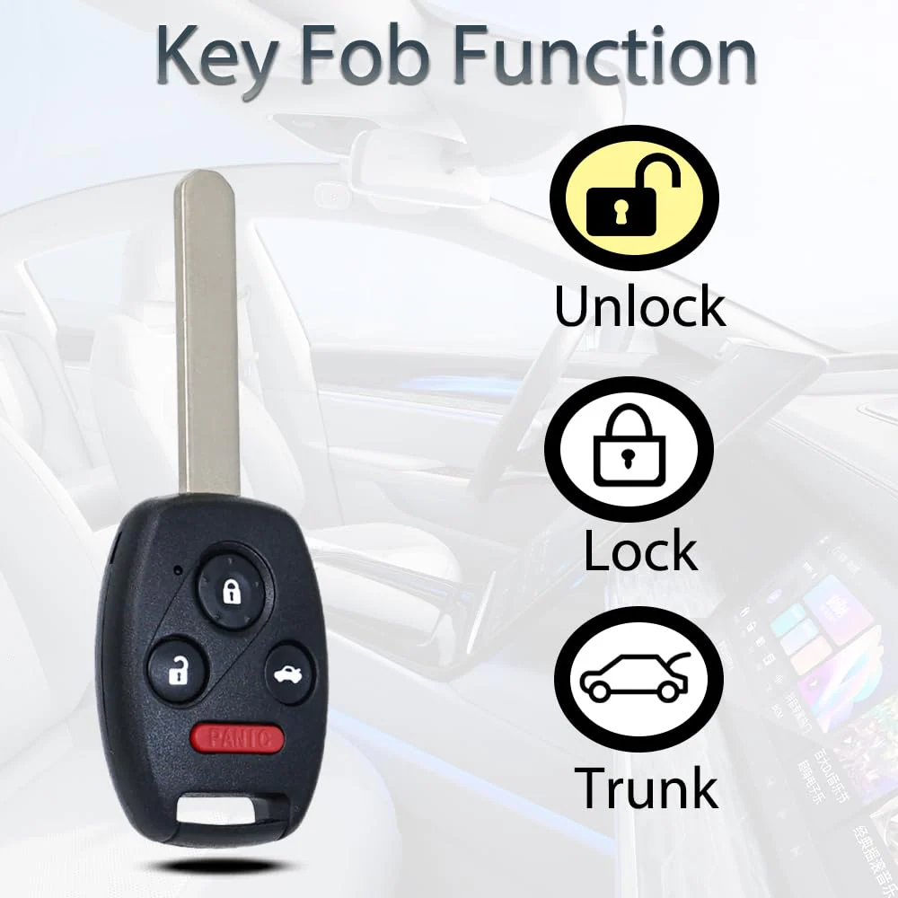 Key Fob Fits for Honda Accord 2008 2009 2010 2011 2012 (Sedan Only) / Pilot 2009- 2013 2014 2015 KR55WK49308 Remote Control Head Key Replacement 35118-TA0-A00 ID46 - Image 5