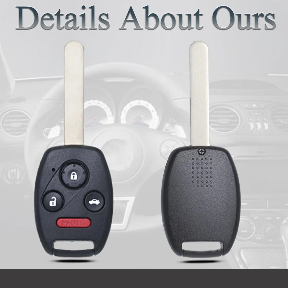 Key Fob Fits for Honda Accord 2008 2009 2010 2011 2012 (Sedan Only) / Pilot 2009- 2013 2014 2015 KR55WK49308 Remote Control Head Key Replacement 35118-TA0-A00 ID46 - Image 6