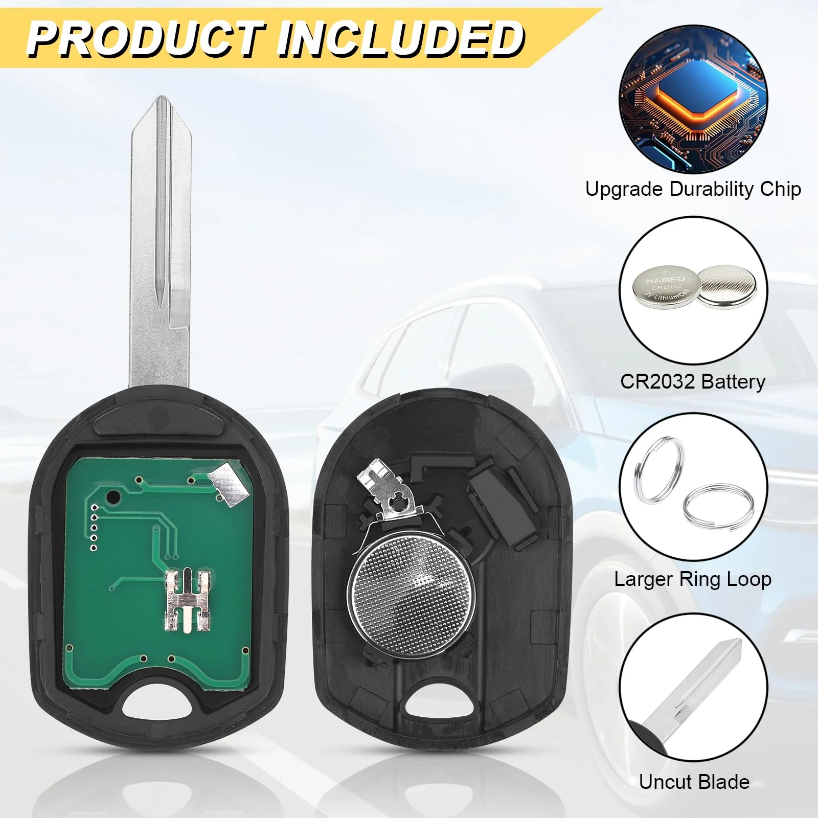 Key Fob Replacement for 2011-2014 Ford F150/ 11-16 F250 F350/ 09-17 Expedition/ 13-15 Explorer/ 07-15 Lincoln MKX/ 14-17 Navigator Car Keyless Entry Remote Start Control,CWTWB1U793, 4 Btn, 2Pcs - Image 5