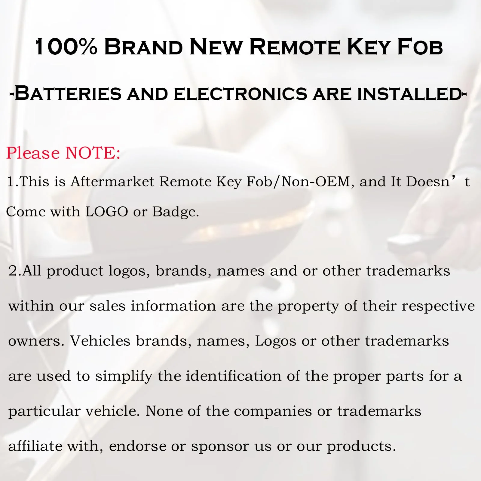 Keyless Entry Remote Control Key Fob Replacement Fits for Chevy Traverse 2007-2016 Tahoe Suburban GMC Acadia Yukon XL Buick Enclave Cadillac Escalade Saturn Outlook OUC60270 OUC60221 15913415 - Image 5