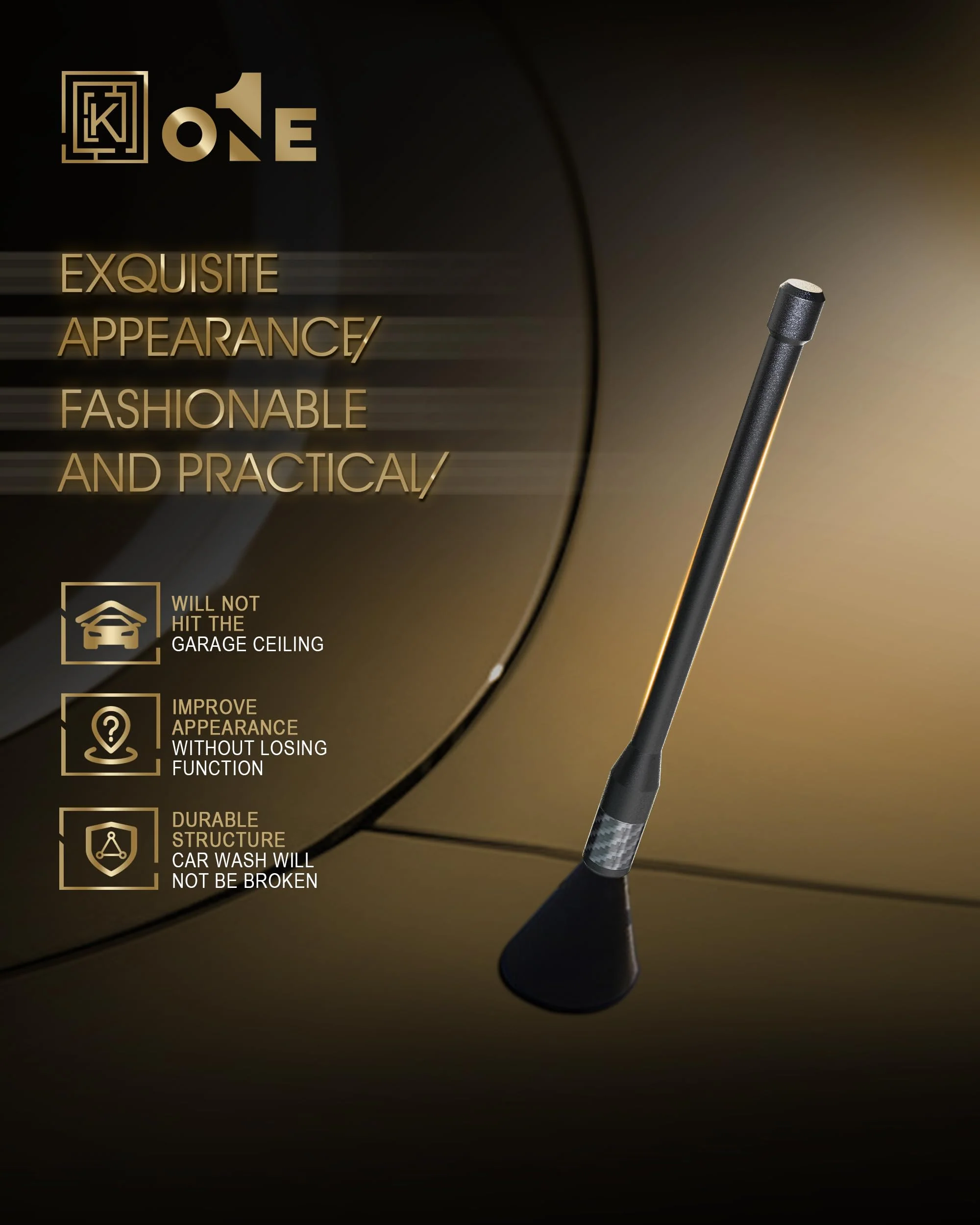 KEYO1E Carbon Fiber Antenna Compatible with Tundra 1999-2026/7.9 Inches Flexible Rubber Truck Car Antenna Replacement/Designed for Enhance FM/AM Reception 1999-2026 Tundra - Image 8