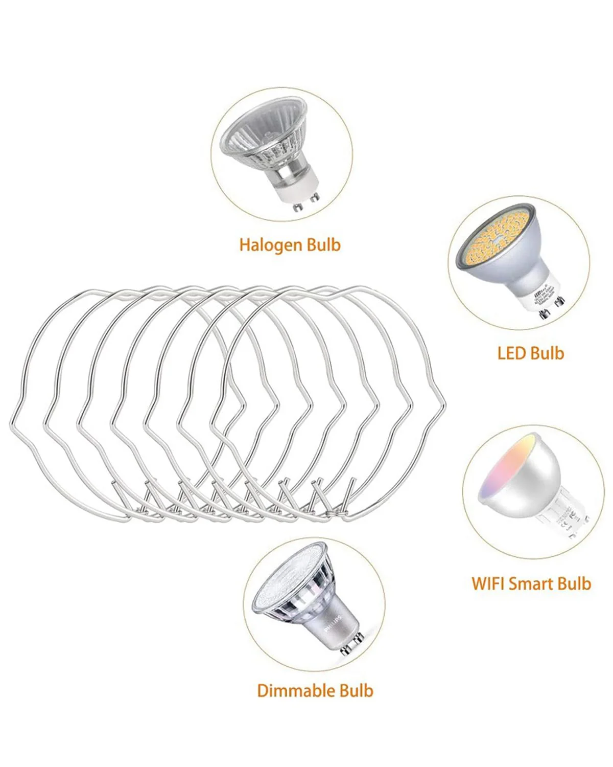 KGDUYC Pack of 20 Snap Rings for Diameter Downlight Retaining Spring Rings Clips LED Halogen Lamp Holder 50 mm for Cable Holder for Halogen Lamp/Lighting - Image 5