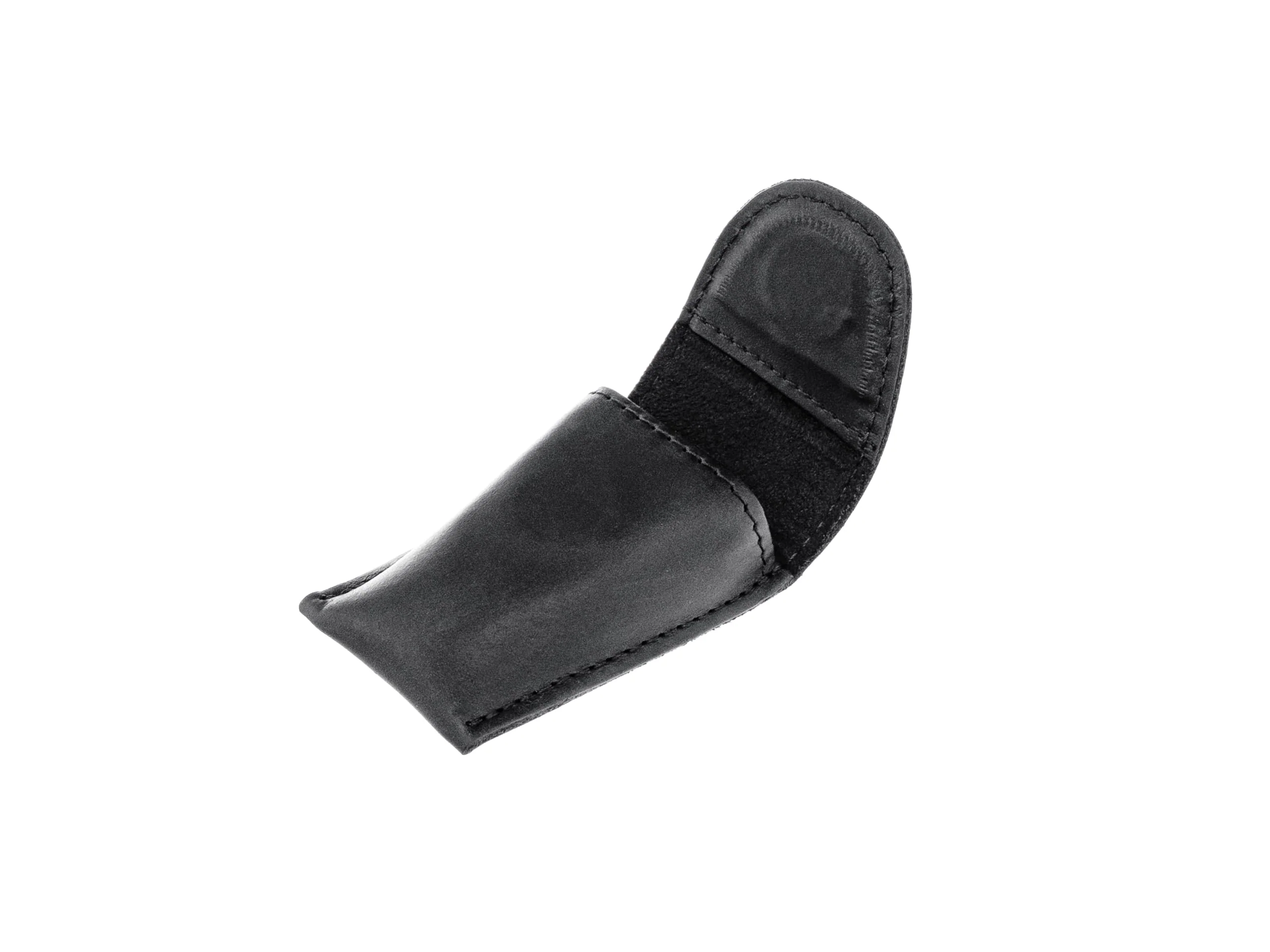 KGUBrass French horn MOUTHPIECE HOLDER single for 1 Mouthpiece. Genuine leather carrying bag. Compact Mouthpiece Holder. Protection Case for French Horn Mouthpiece (Single, Black) - Image 2