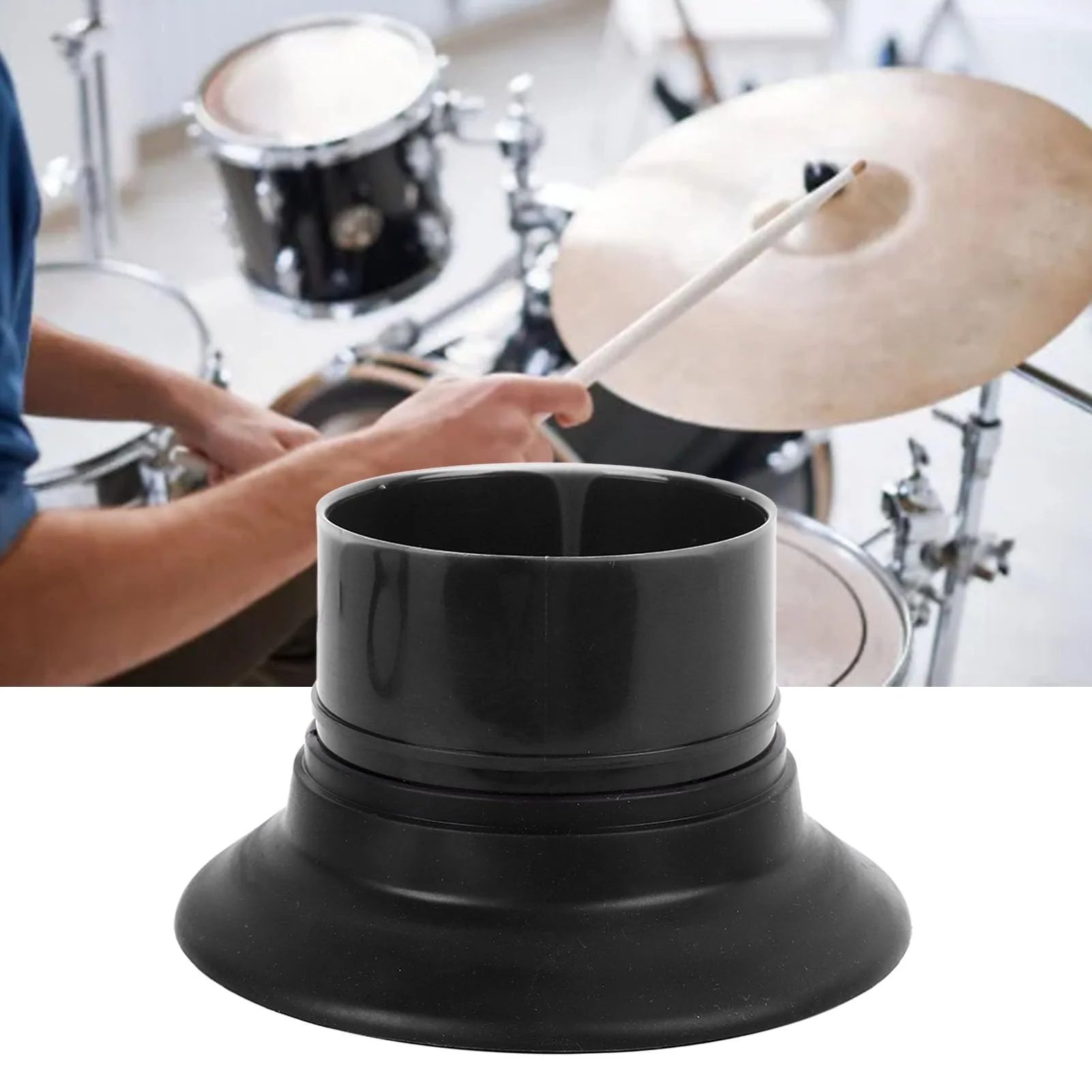 Kick Drum Enhancer, Drum Bass Speaker Expands Frequency Enhances Musical Effect with Port Hole Protector for Performance (WP06 Black) WP06 Black - Image 6