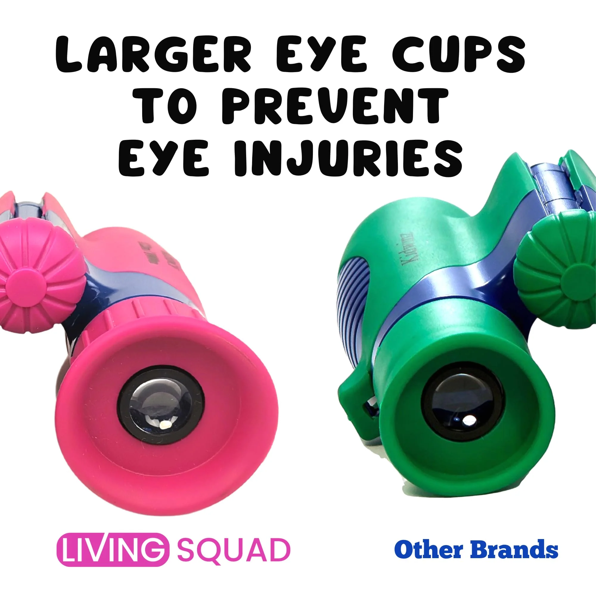 Kids Binoculars 8x21 Pink- Girls Age 3-12, Shock Proof Compact Binoculars for Kids Set- Neck Strap, Compass, Carabiner, Case- High-Resolution Optics Child Gift Toy for Bird Watching, Hiking, Spy Pink/Blue - Image 6