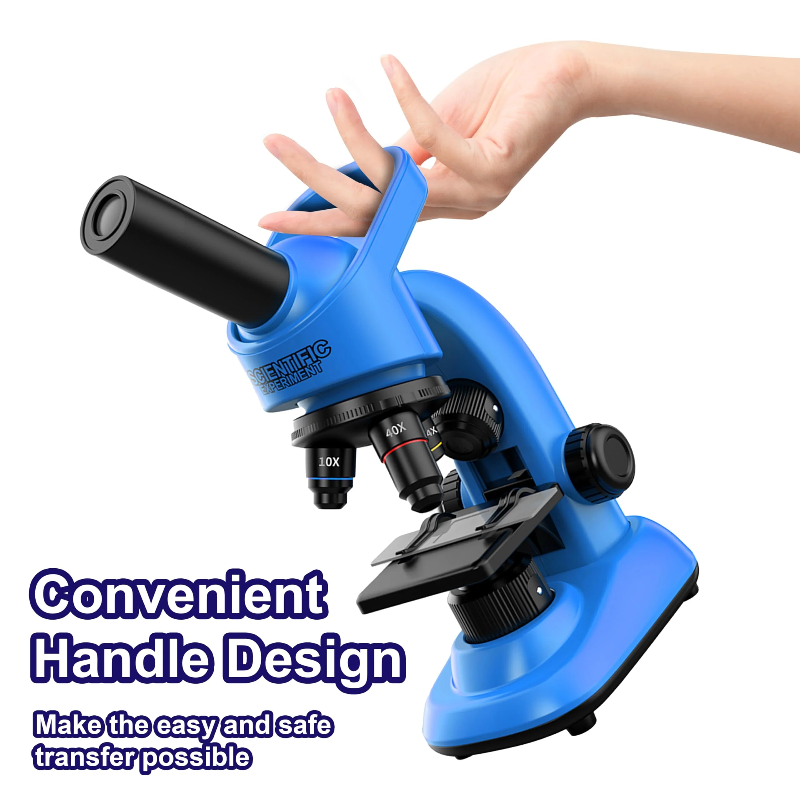 Kids Microscope,40-1600x Microscope Kit for Kids Beginners Children,STEM Kit,Prepared Slides,LED Light and Configured Various Operating Tools- Science Experiment Toy for Kids Ages 6-12 - Image 4