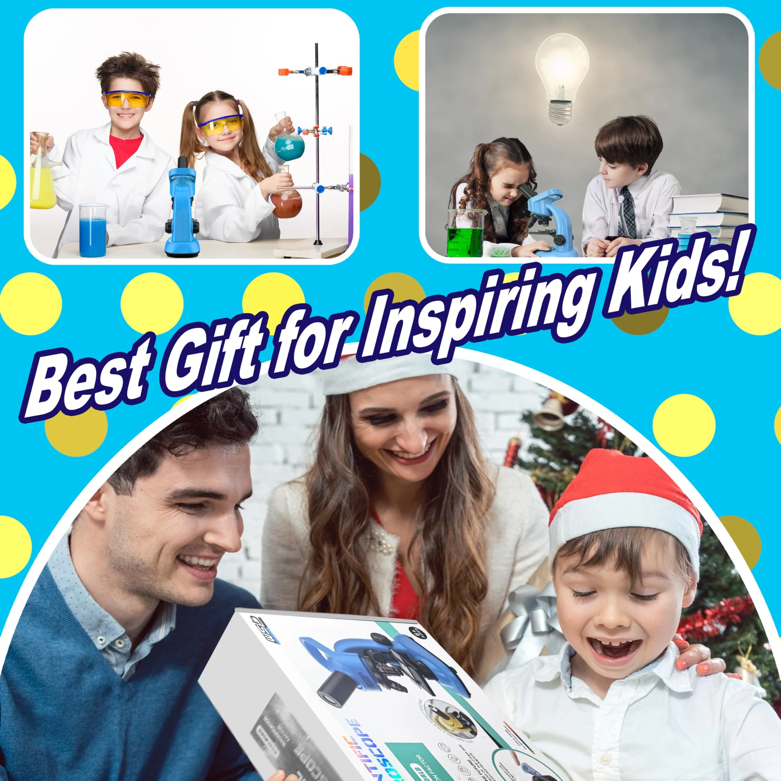 Kids Microscope,40-1600x Microscope Kit for Kids Beginners Children,STEM Kit,Prepared Slides,LED Light and Configured Various Operating Tools- Science Experiment Toy for Kids Ages 6-12 - Image 7