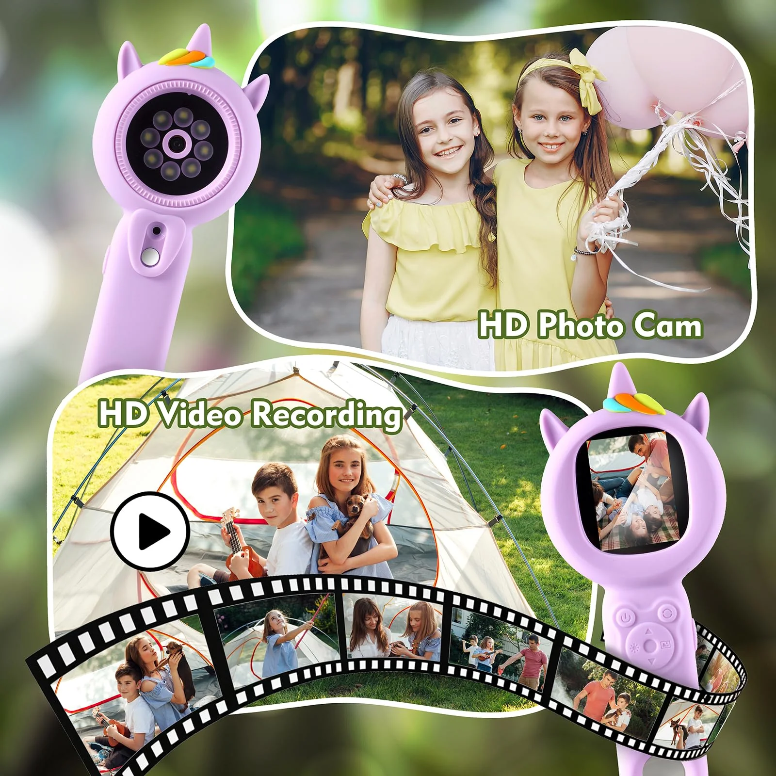 Kids Microscope- 500x Magnification,16X Zoom,Handheld Microscope for Kids with HD Cam,Portable Science Learning Tool,Christmas Birthday Gifts for Boys Girls Aged 3-12 (Purple) Purple - Image 4
