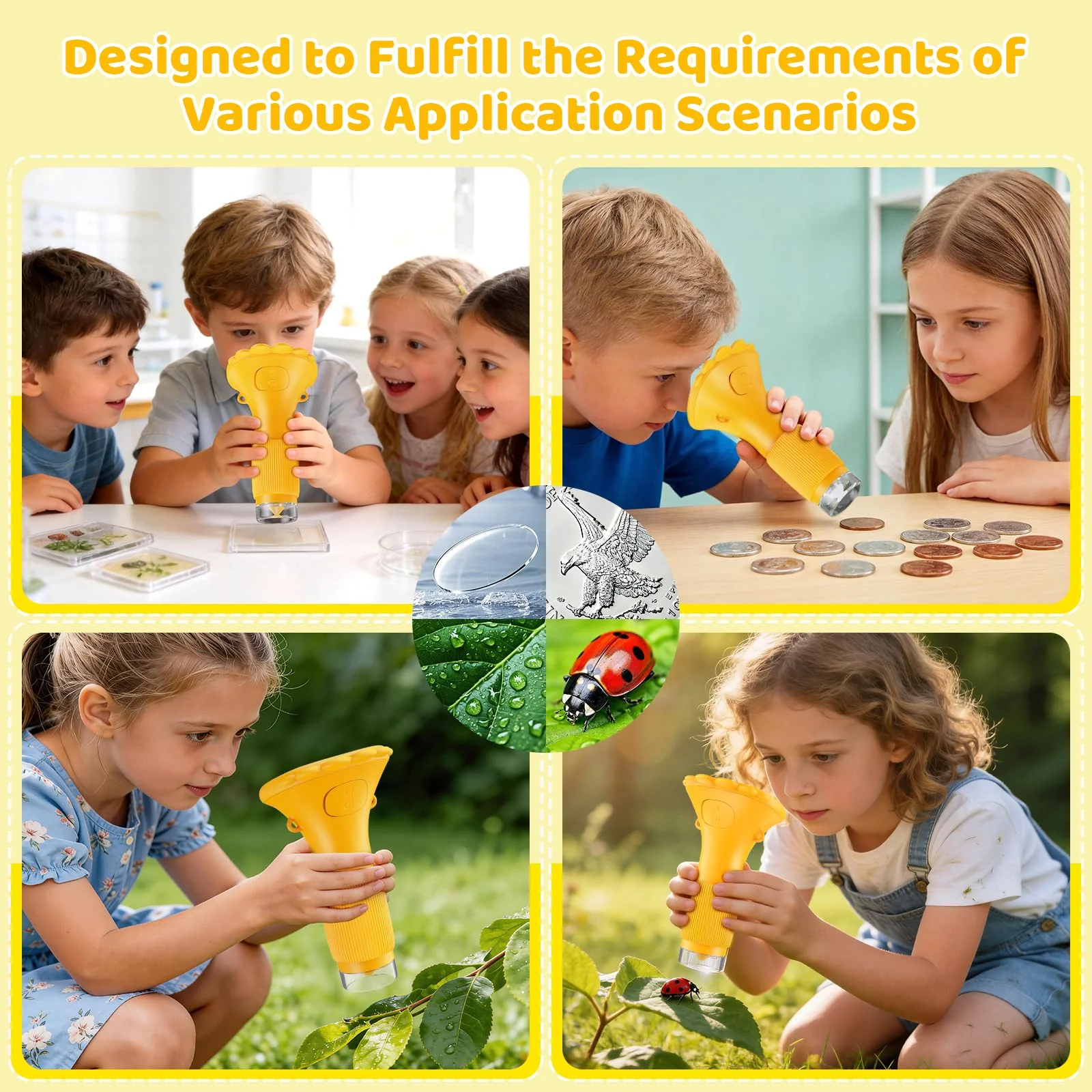 Kids Microscope - Ashfly 1000X Portable Microscope for Kids, Photo & Video Miniscope Pocket Microscope Gifts, 2'' Digital Screen 2026 for Boys Girls Age 3-12 Orange - Image 7