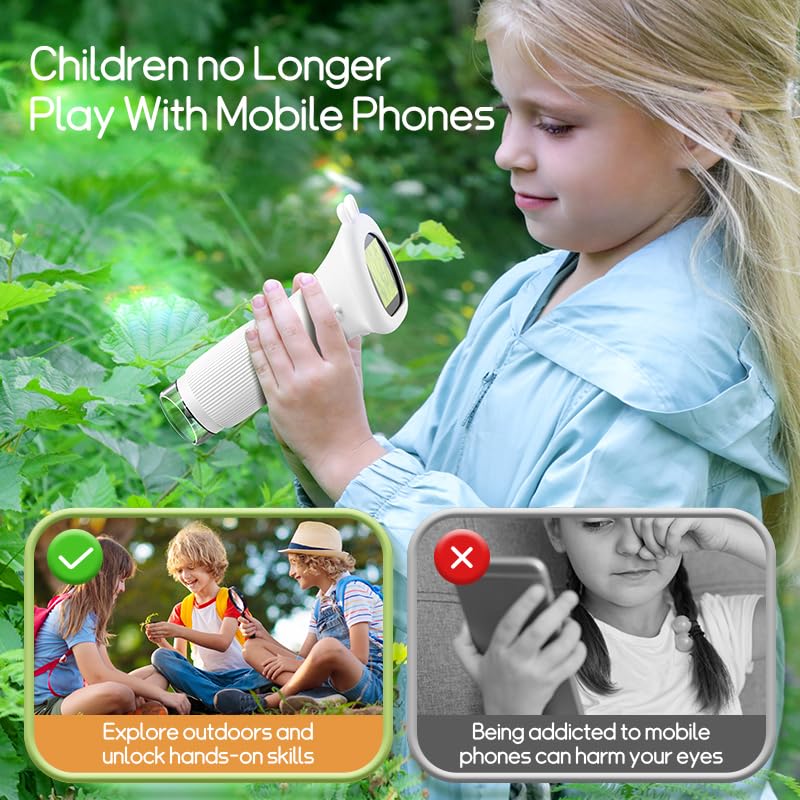 Kids Microscope Digital Camera, 1000X Handheld Camera Microscope for Kids with 2'' Screen, Educational Magnifying Glass Toy Christmas Birthday Gifts for Age 3 4 5 6 7 8 9 10 11 12 Girls Boys - Purple - Image 3
