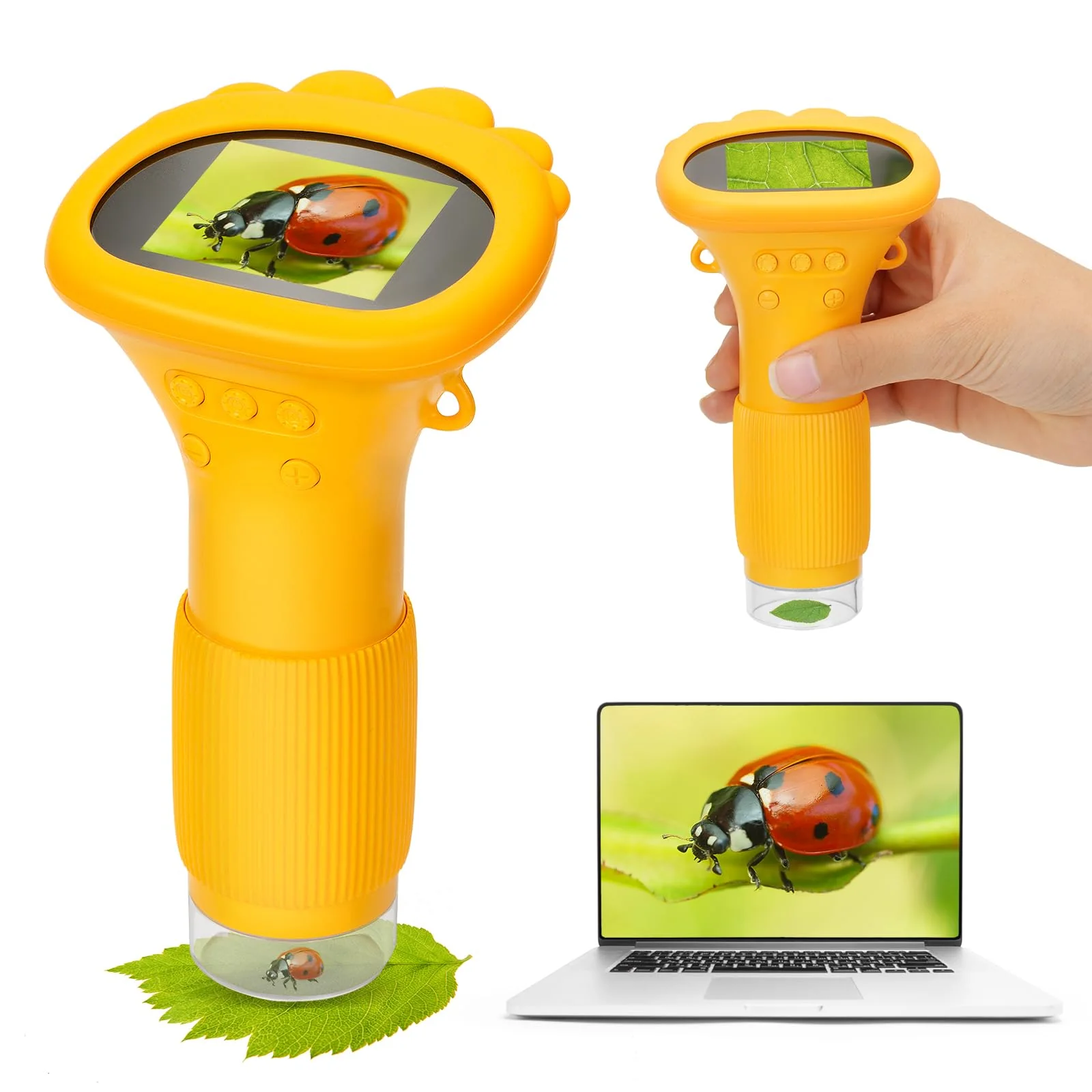 Kids Microscope Pocket Microscope, 2" IPS Screen 1000X Portable Microscope for Kids, Photo and Video Camera, Christmas Birthday Gifts for Age 3 4 5 6 7 8 9 10 11 12 Girls Boys - Image 7