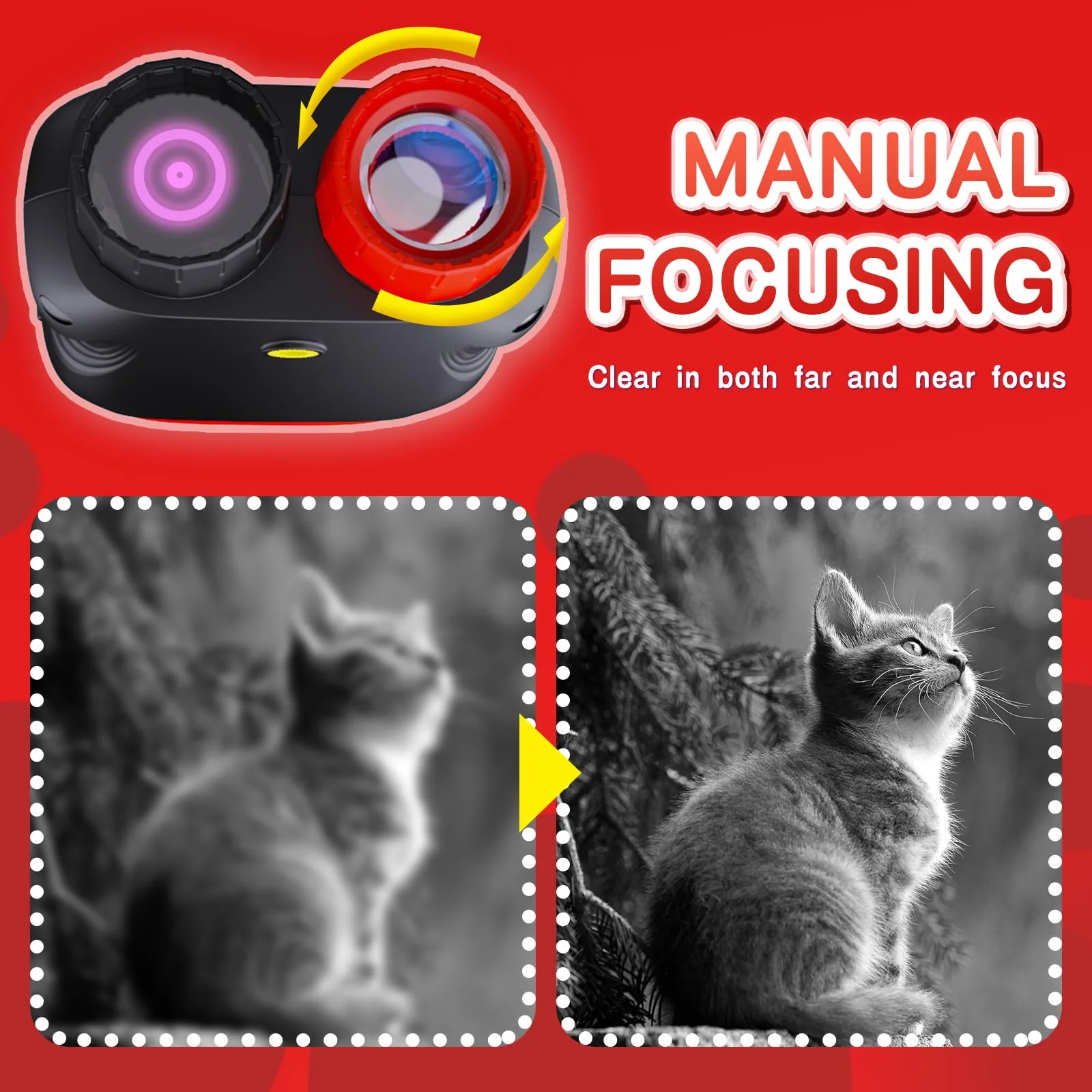 Kids Toys Night Vision Goggles for Kids Ages 5 and Up Gifts for Kids 32GB Card, 5X Zoom Kids Camera Night Vision Binoculars for Kids for Kids - Image 2