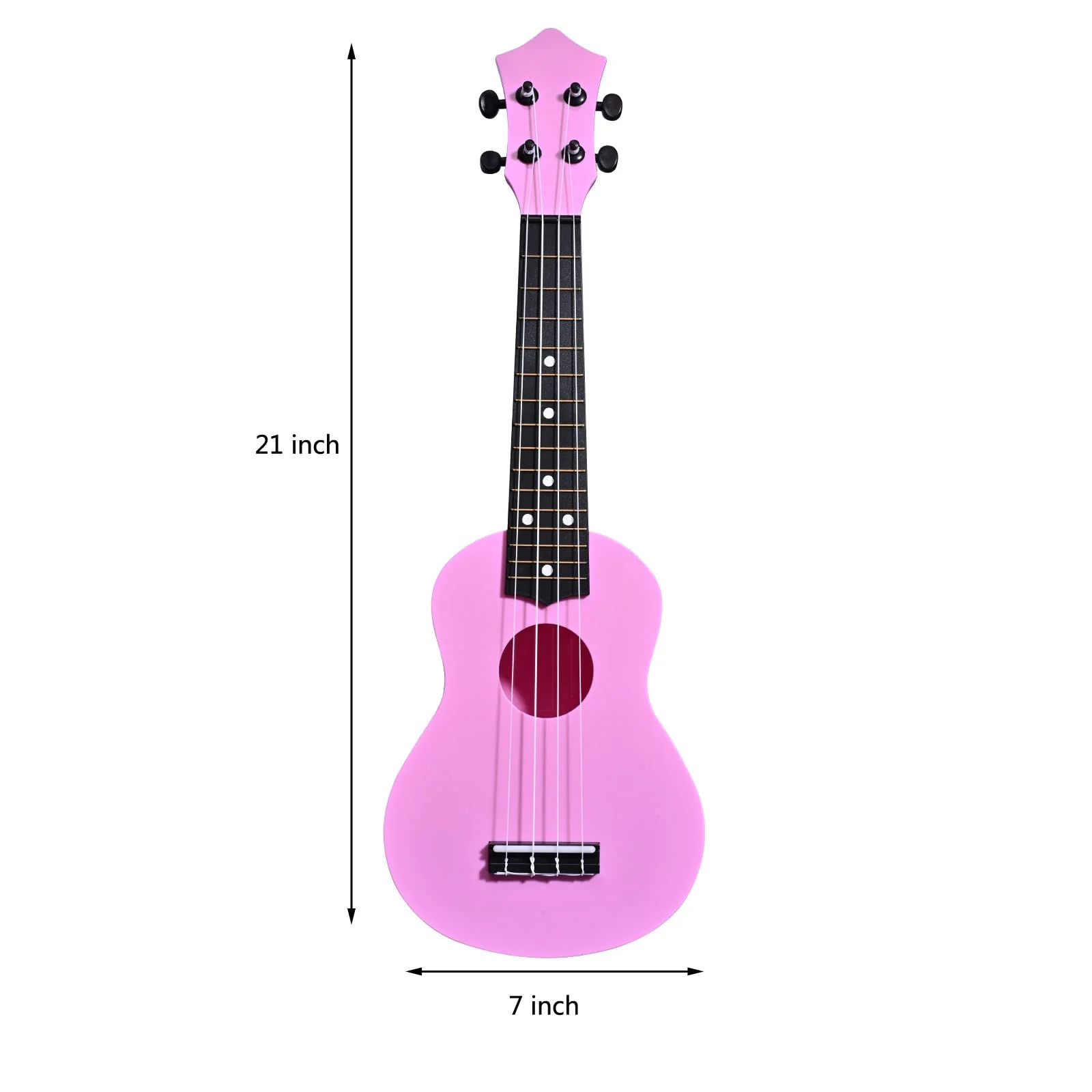 Kids Ukulele 21 Inch Soprano Ukelele,Musical Instrument, Ukuleles for kid Beginners with Bag (Pink) Pink - Image 4