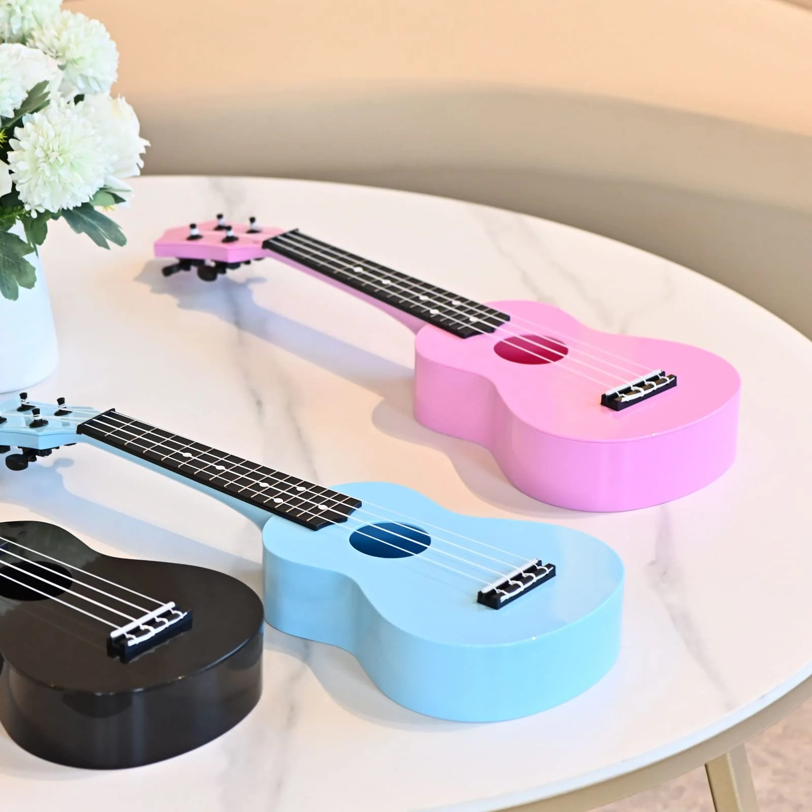 Kids Ukulele 21 Inch Soprano Ukelele,Musical Instrument, Ukuleles for kid Beginners with Bag (Pink) Pink - Image 6