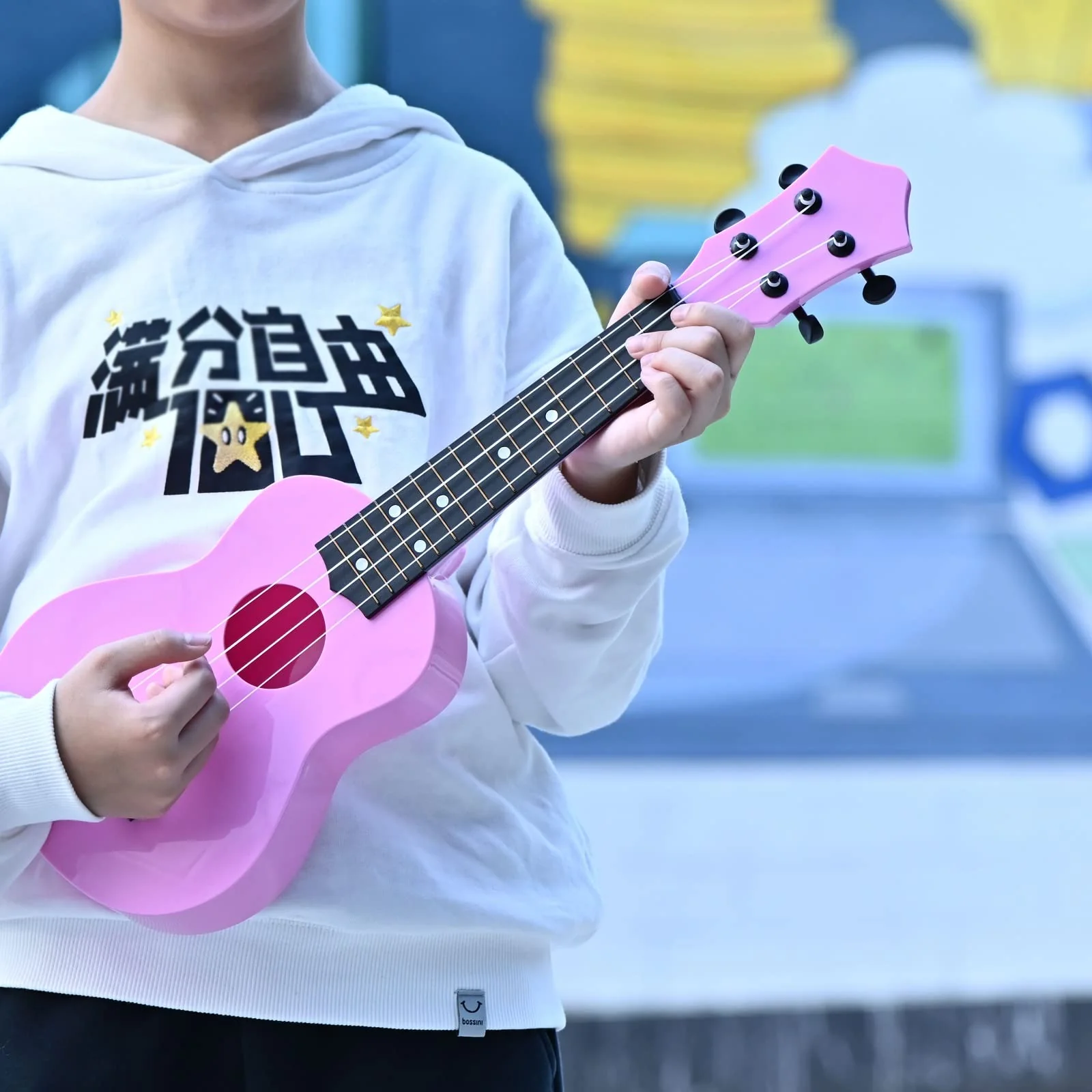 Kids Ukulele 21 Inch Soprano Ukelele,Musical Instrument, Ukuleles for kid Beginners with Bag (Pink) Pink - Image 7