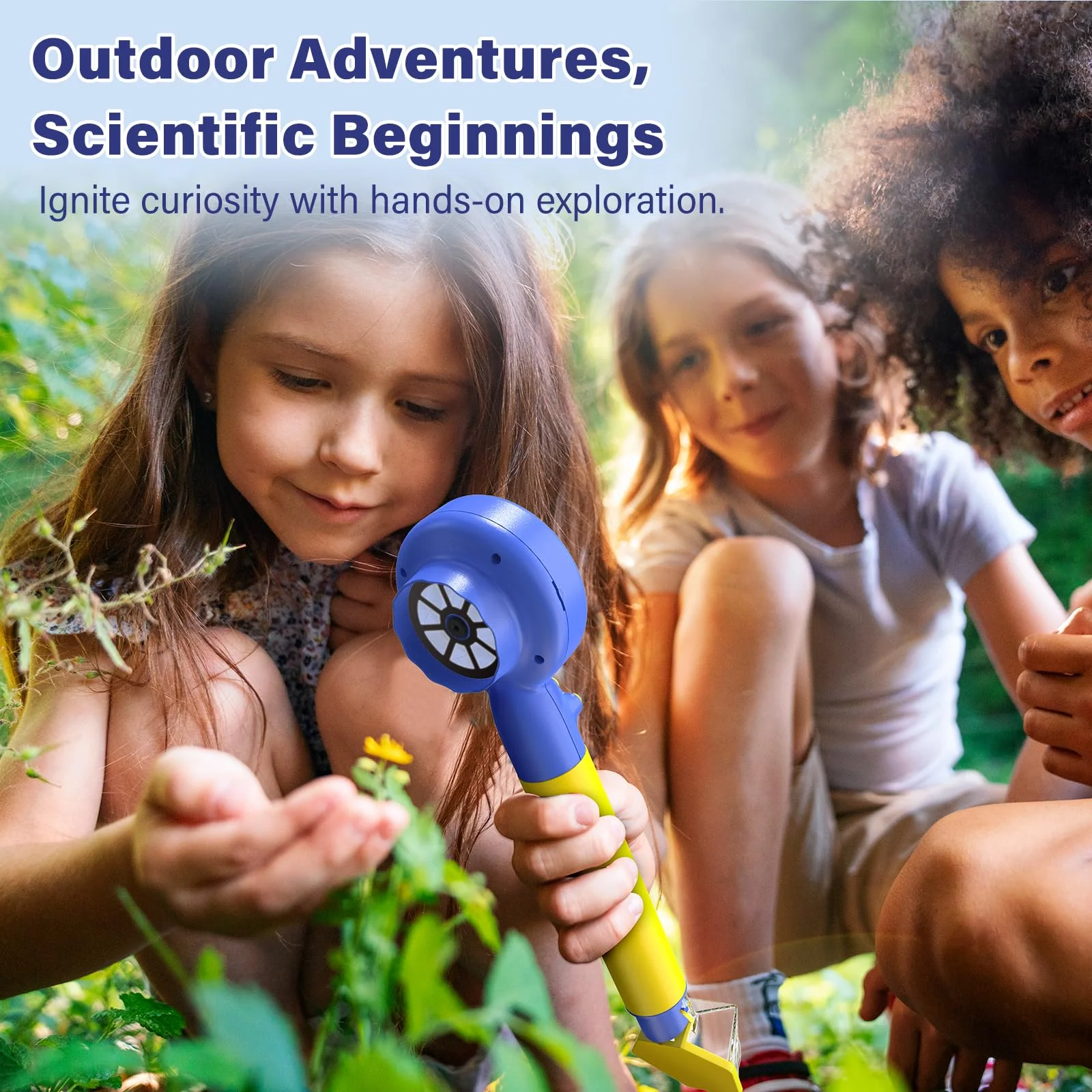 Kids Wonder Quest Microscope Camera with Bug Catcher, 2" Screen Portable Handheld Microscope for Kids, HD 500X STEM Science Toy with LED Lights, for Age 3-12 Girls & Boys Birthday Gifts (Blue) Blue - Image 7