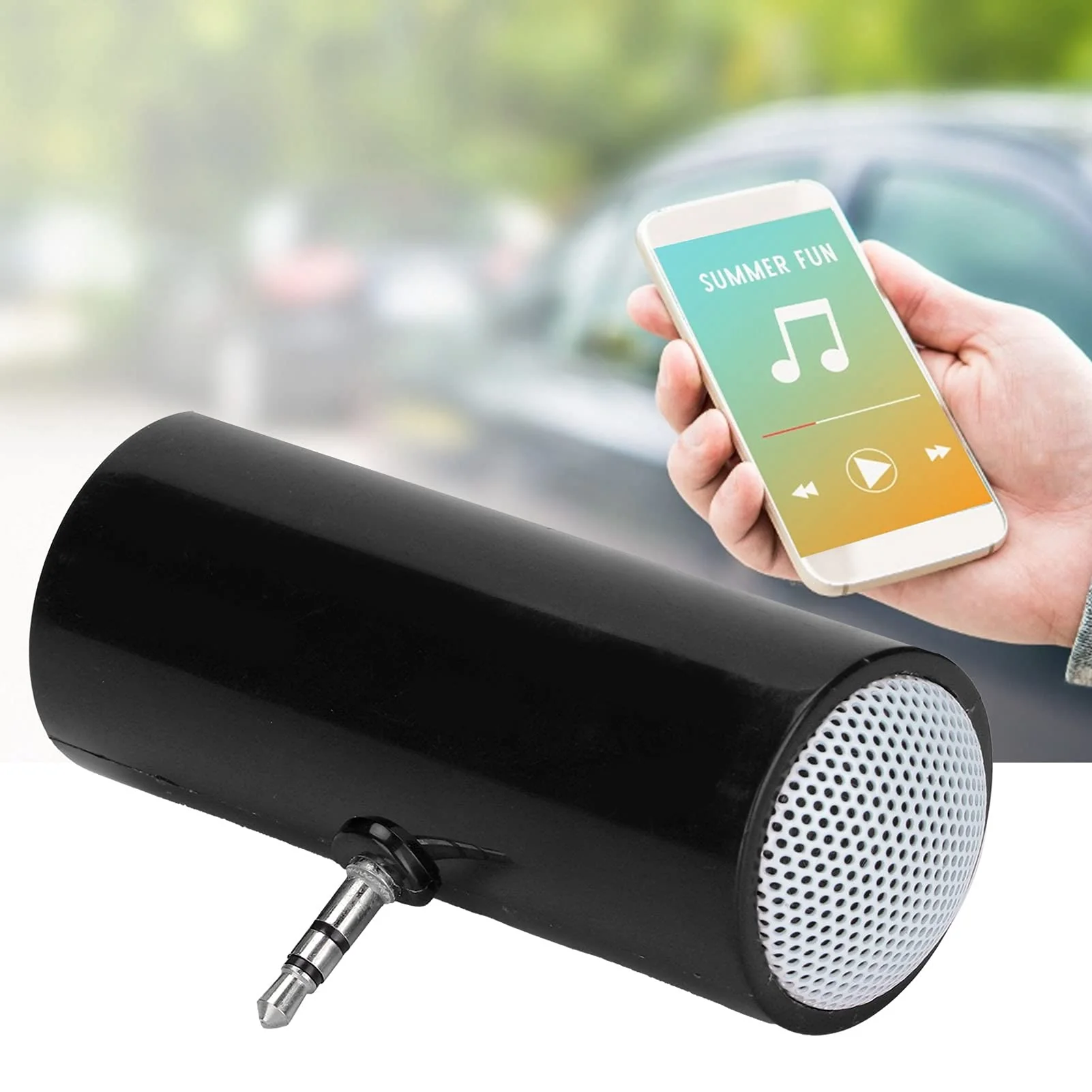 KIMISS Mini Portable Speaker, Pillow Speaker 3.5 mm Jack Stereo Plug in Speakers Cellphone Speaker Mini Speaker with Aux Input for Mobile Phones and Tablets (Black) Black - Image 5