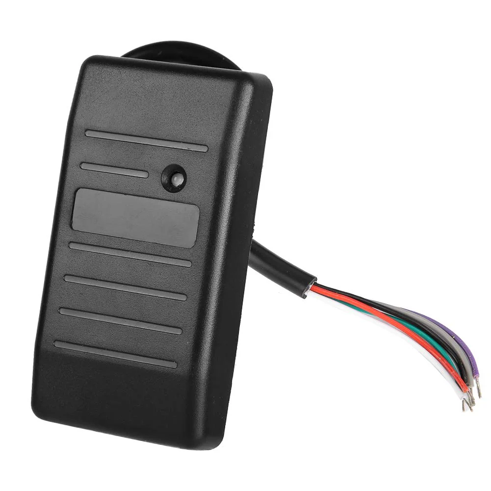 KIMISS RFID Security Card Reader 125kHz Wiegand 26 34 Access Control Waterproof Black ID 125kHz (Black IC 13.56MHz) Black Ic 13.56mhz - Image 3