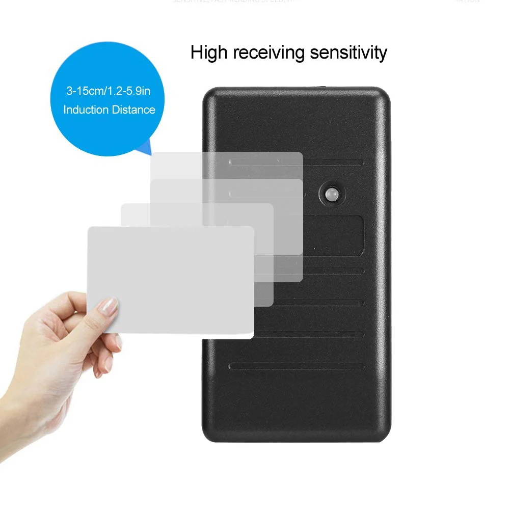 KIMISS RFID Security Card Reader 125kHz Wiegand 26 34 Access Control Waterproof Black ID 125kHz (Black IC 13.56MHz) Black Ic 13.56mhz - Image 9