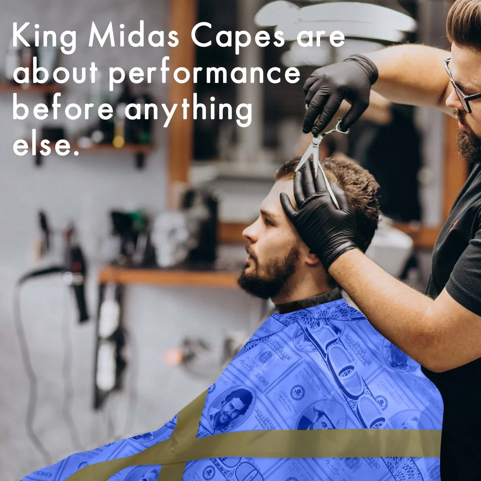 King Midas Empire Boss Money Cape - One Size Fits All - Durable and Lightweight Cape (Elastic, Blue) - Image 5