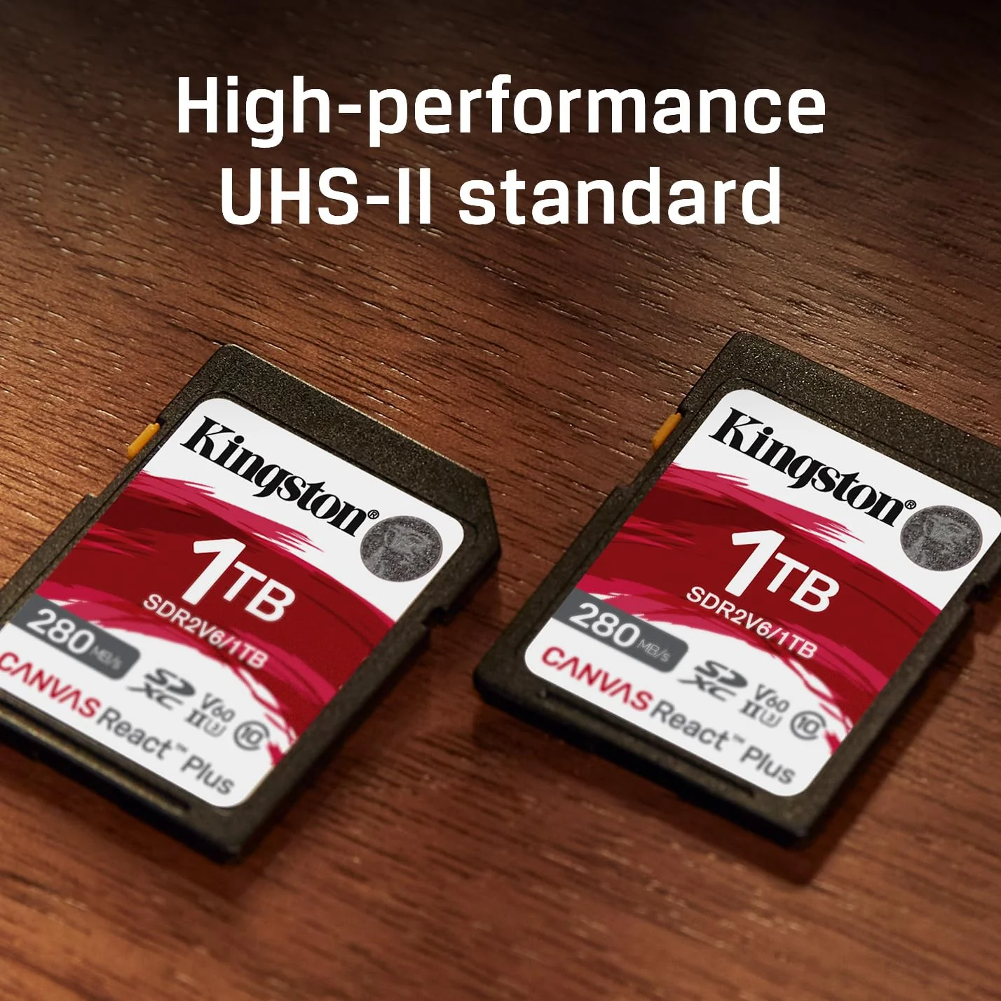 Kingston 256GB Canvas React Plus SD Card | Up to 280MB/s | High Performance Photography | Class 10 UHS-II U3 V60 | SDR2V6/256GB Black - Image 2