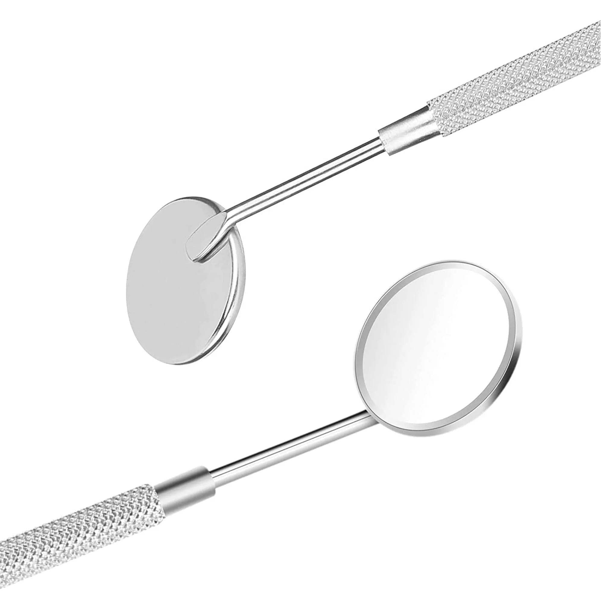 KINZIO Dental Mouth Mirror Mouth Tooth Mirror Inspection Mirror Curve Angle Dentist Oral Care Mouth Control Extension Tool Also Suitable for Eyelash Extensions (Silver) Silver - Image 6