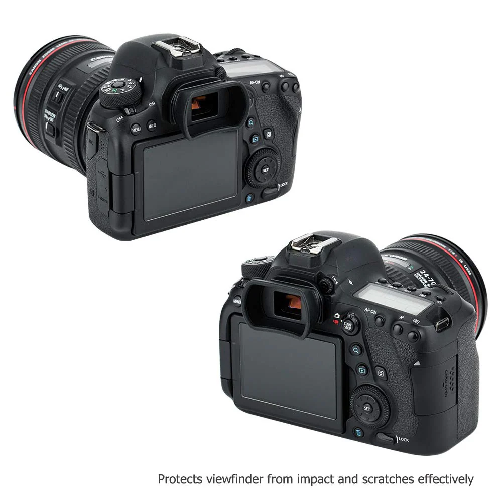Kiwifotos Long Soft Viewfinder Eyecup Eyepiece for Canon EOS 90D 80D 70D 60D 77D 6D Mark II 5D Mark II Rebel T7 T6 T5 T100 T8i T7i T6s T6i T5i T4i T3i T2i T1i SL3 SL2 SL1 4000D 50D 40D 30D and More Canon Ef Eb Replacement - Image 6